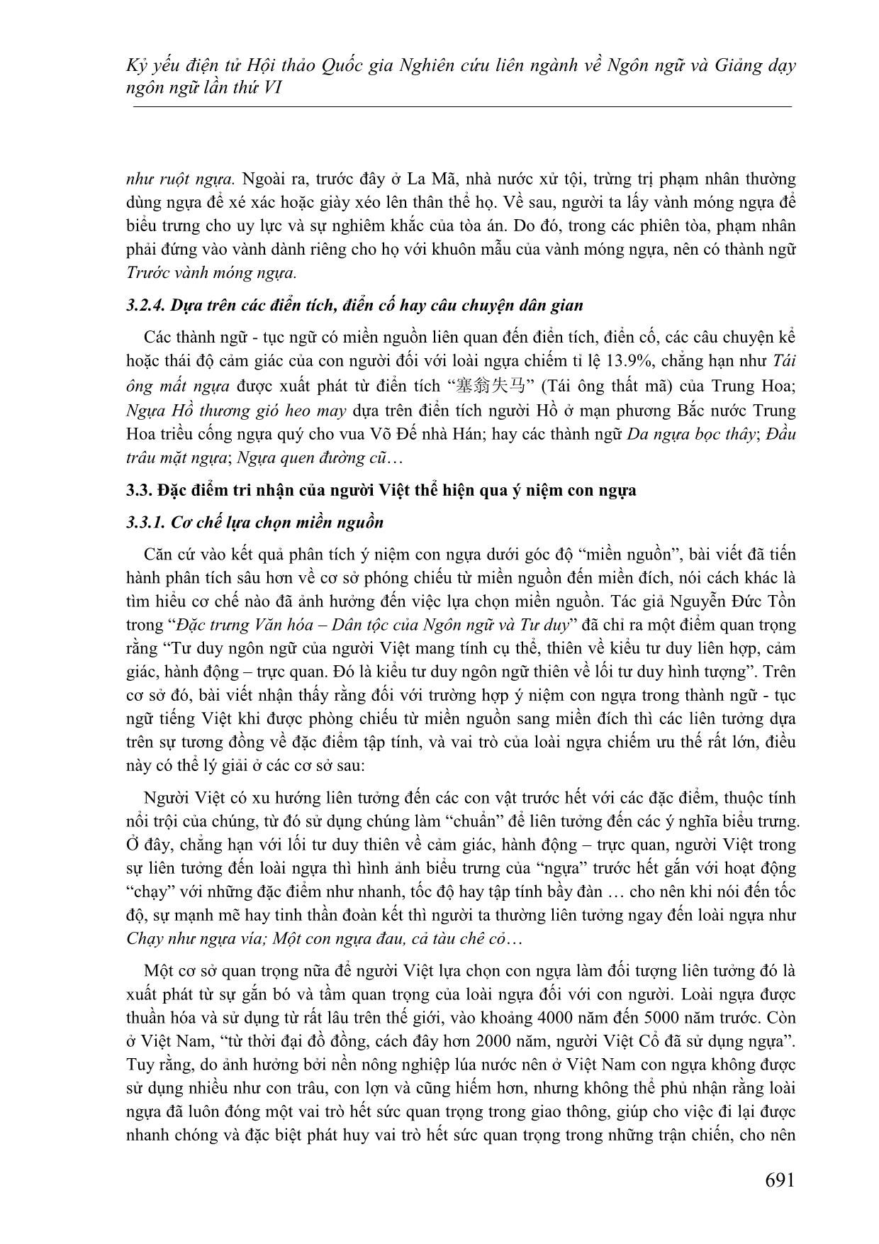 Một cách kiến giải về hình ảnh con ngựa trong thành ngữ-Tục ngữ Tiếng Việt dưới góc nhìn ngôn ngữ học tri nhận trang 5