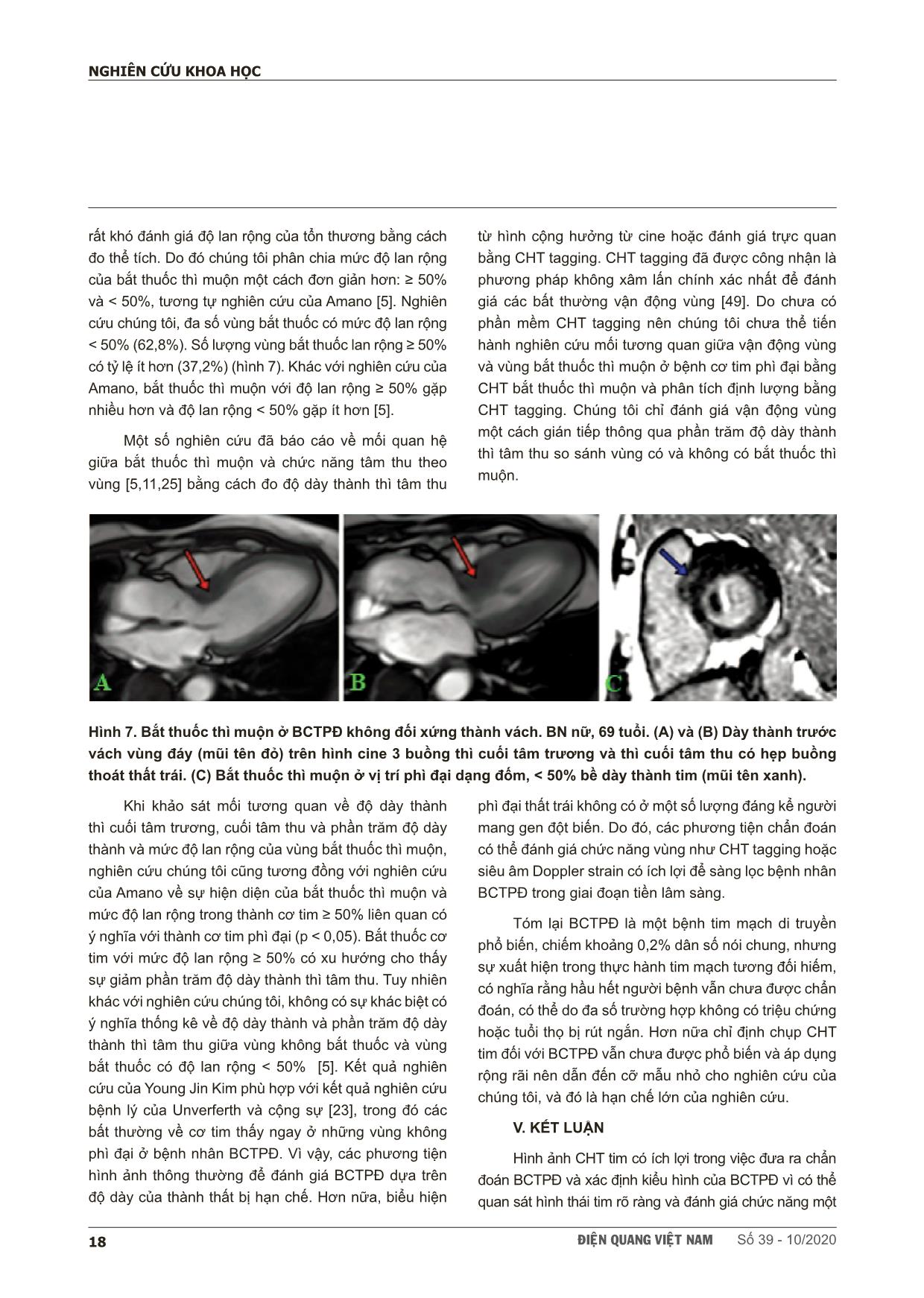 Khảo sát đặc điểm hình ảnh bắt thuốc thì muộn trên cộng hưởng từ của bệnh cơ tim phì đại trang 8
