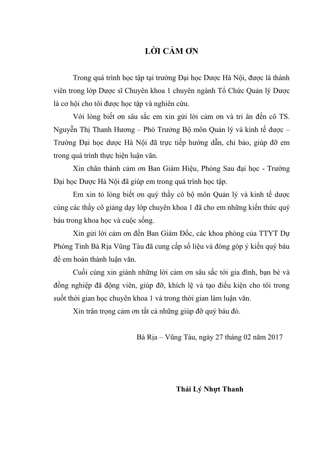 Luận văn Phân tích thực trạng tồn trữ vắc - Xin tại trung tâm y tế dự phòng tỉnh Bà Rịa - Vũng Tàu năm 2015 trang 3