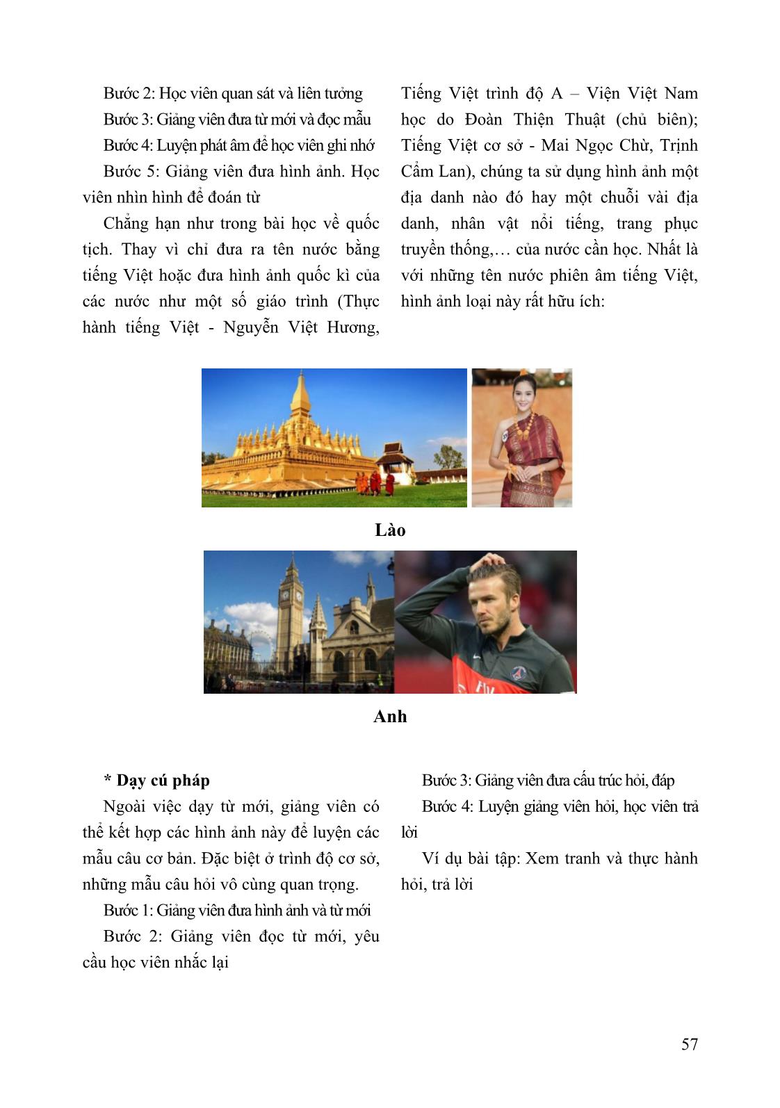 Áp dụng phương pháp dạy tiếng Việt bằng hình ảnh cho Lưu học sinh Lào tại trường Đại học Sư phạm Thể dục Thể thao Hà Nội (tiếng Việt trình độ cơ sở) trang 3