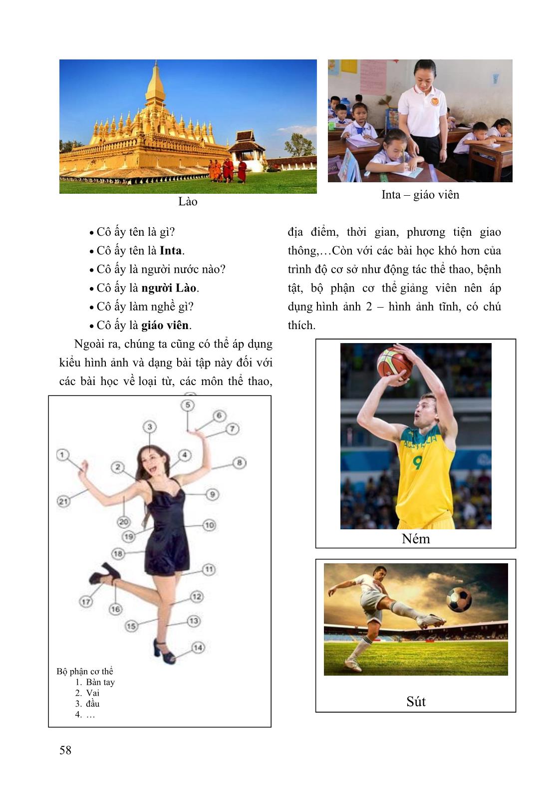 Áp dụng phương pháp dạy tiếng Việt bằng hình ảnh cho Lưu học sinh Lào tại trường Đại học Sư phạm Thể dục Thể thao Hà Nội (tiếng Việt trình độ cơ sở) trang 4
