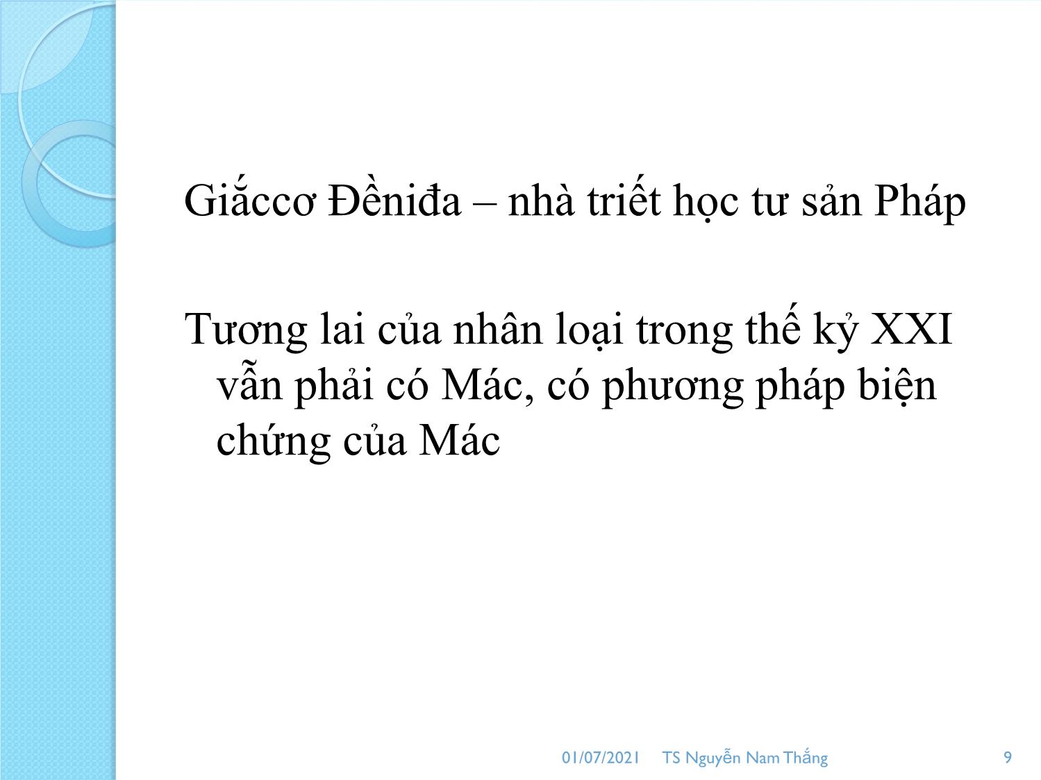 Bài giảng Phép biện chứng duy vật - Nguyễn Nam Thắng trang 9