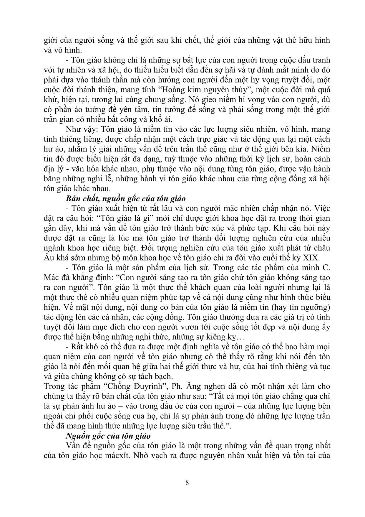 Bài giảng Tôn giáo - Tín ngưỡng trang 8