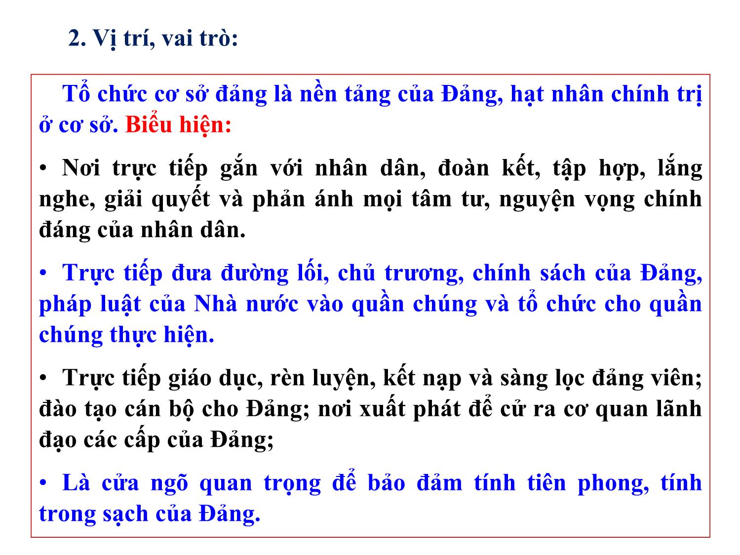 Bài giảng Xây dựng tổ chức cơ sở đảng và đội ngũ đảng viên - Nguyễn Xuân Phương trang 6