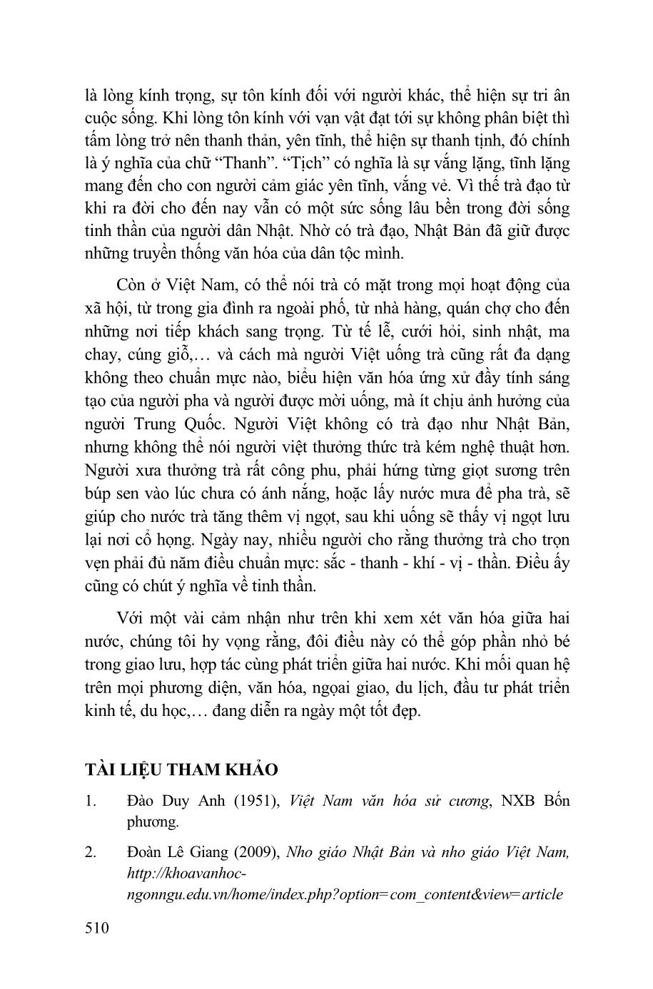 Đôi điều cảm nhận về những nét tương đồng và dị biệt trong văn hóa Việt Nam và Nhật Bản trang 10