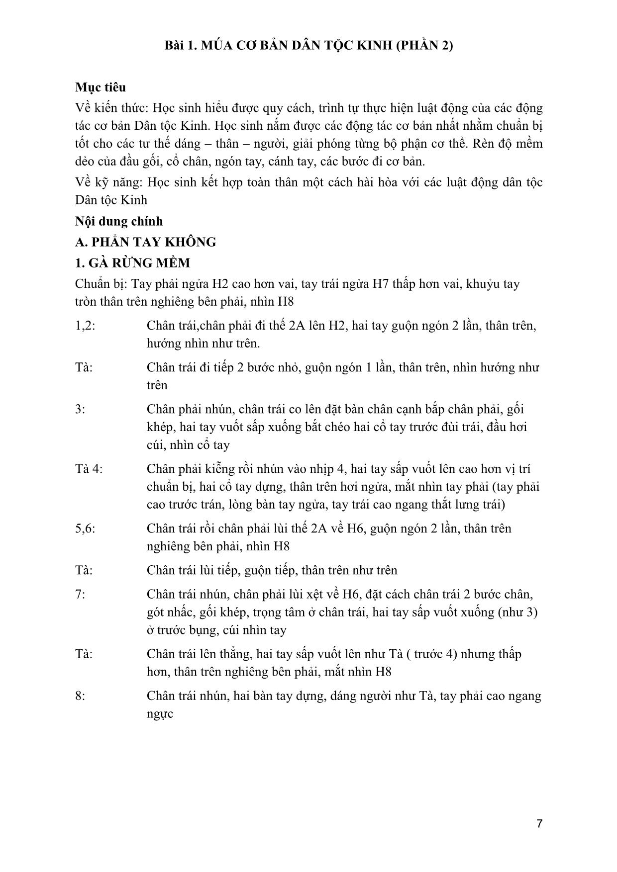 Giáo trình Múa dân gian dân tộc Việt Nam 2 trang 6
