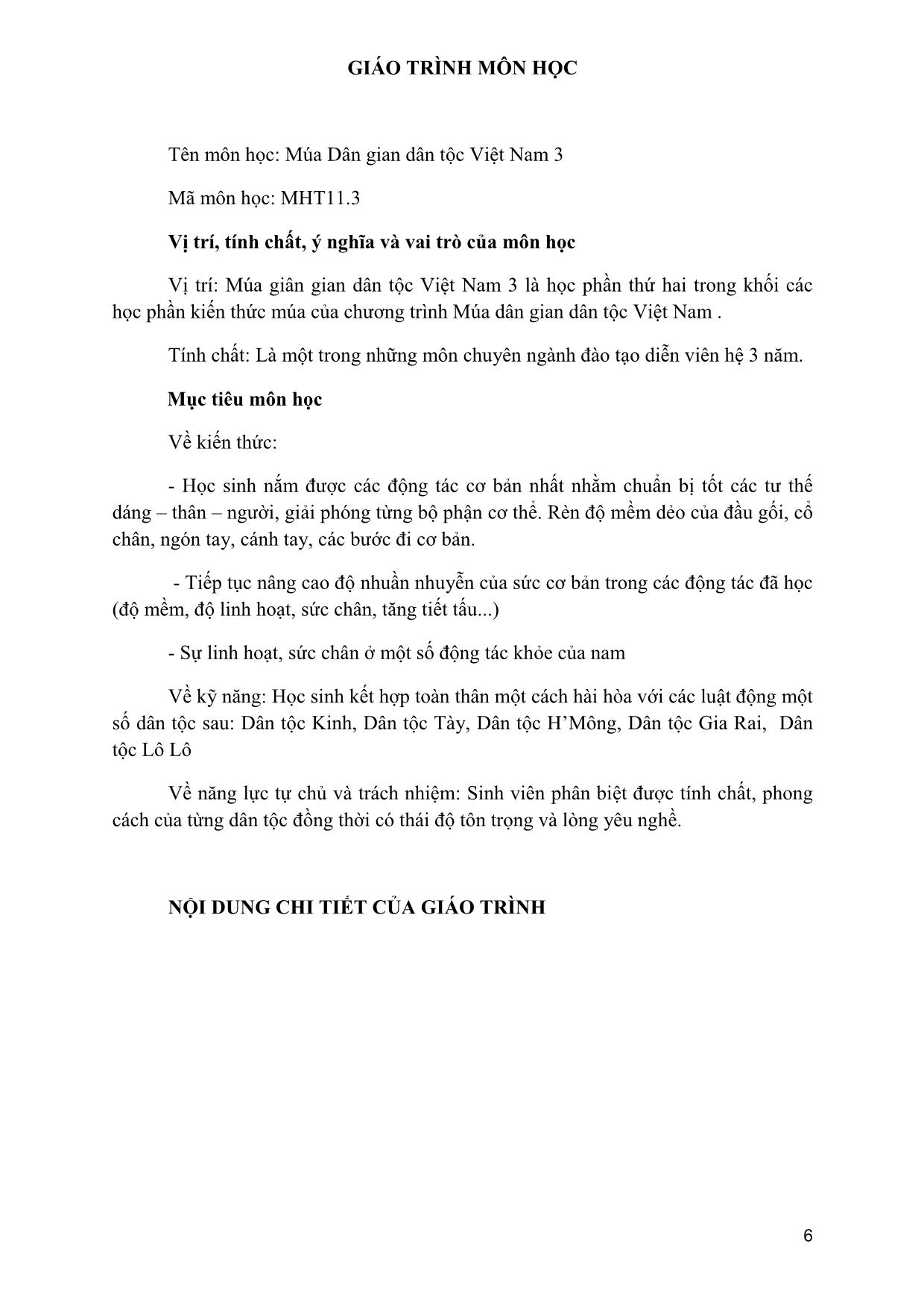 Giáo trình Múa dân gian dân tộc Việt Nam 3 trang 5