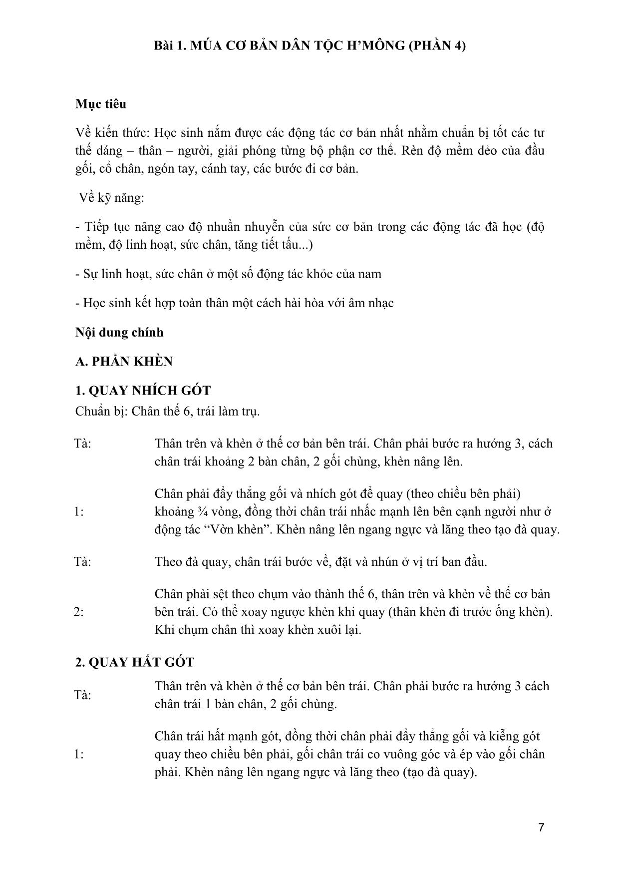 Giáo trình Múa dân gian dân tộc Việt Nam 4 trang 6