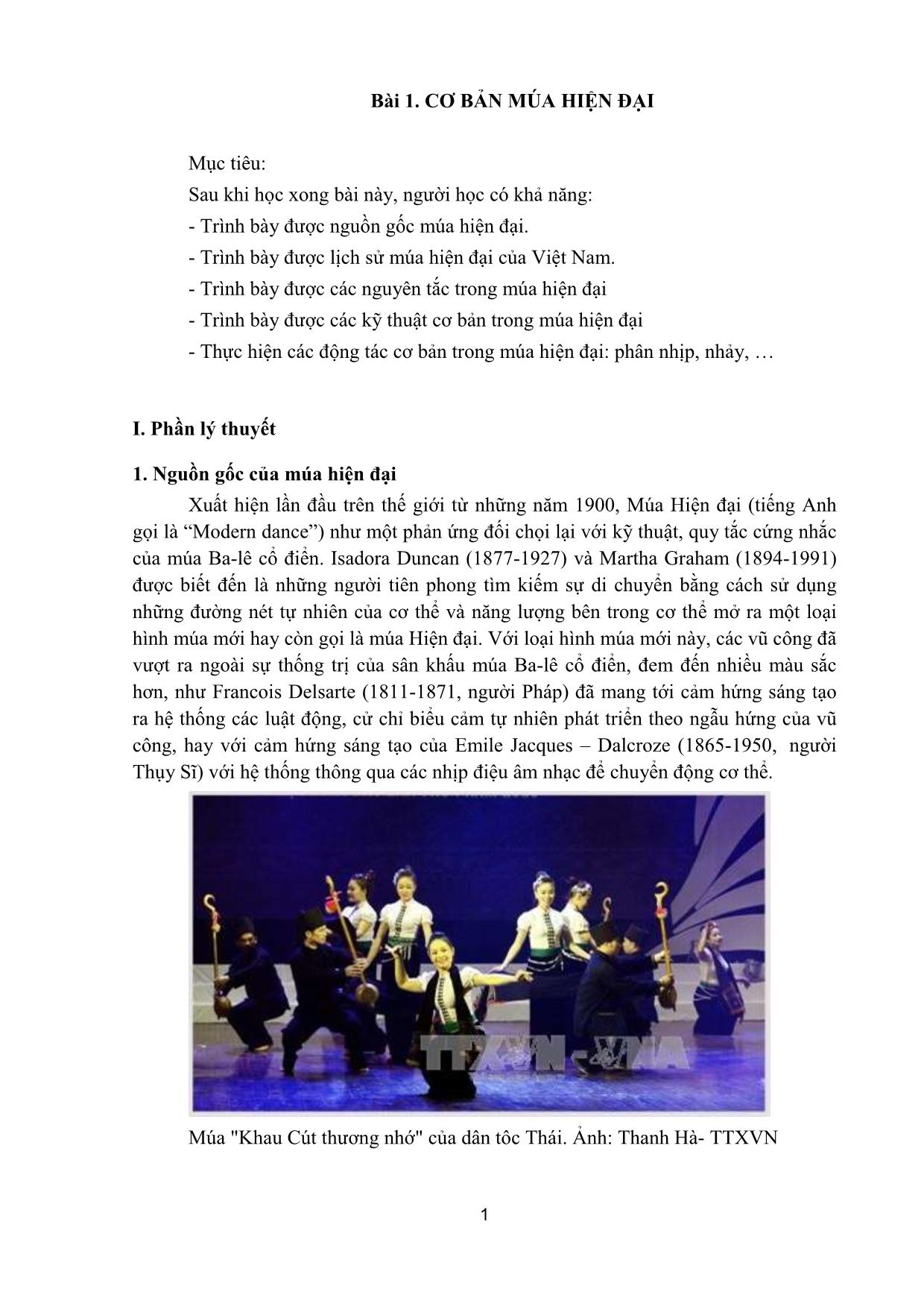 Giáo trình Múa hiện đại trang 5