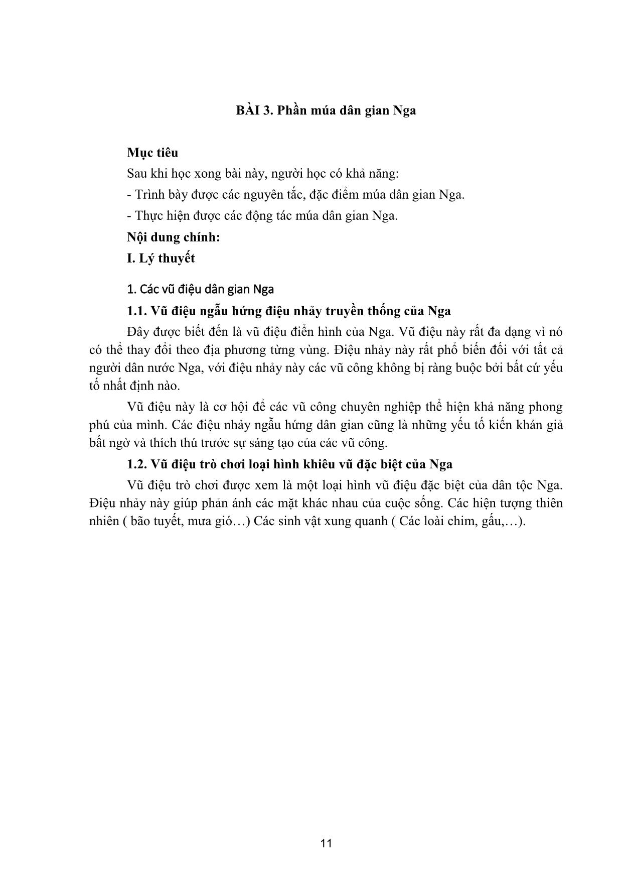 Giáo trình Múa tính cách trang 10