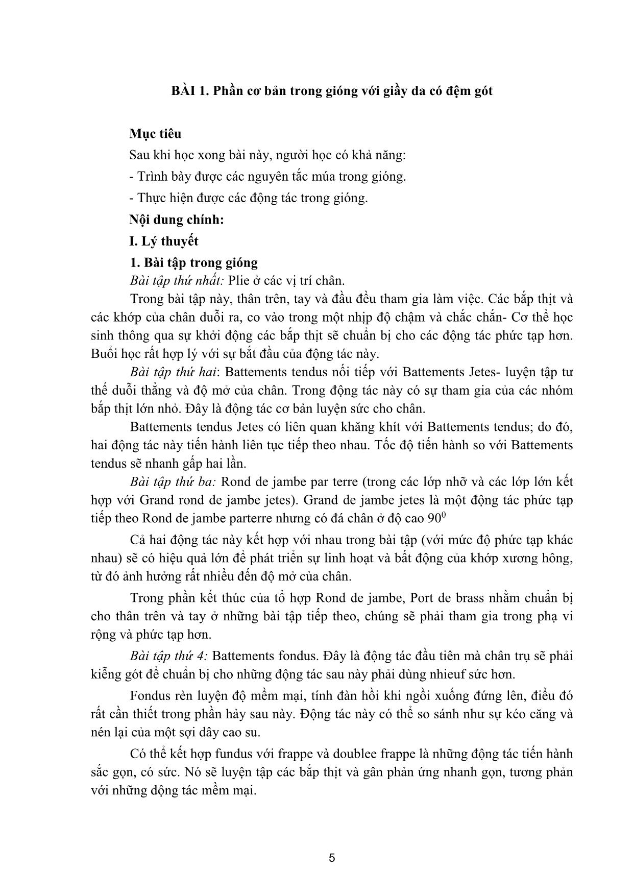 Giáo trình Múa tính cách trang 4