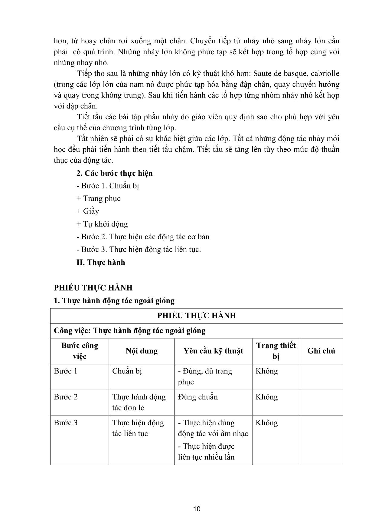 Giáo trình Múa tính cách trang 9