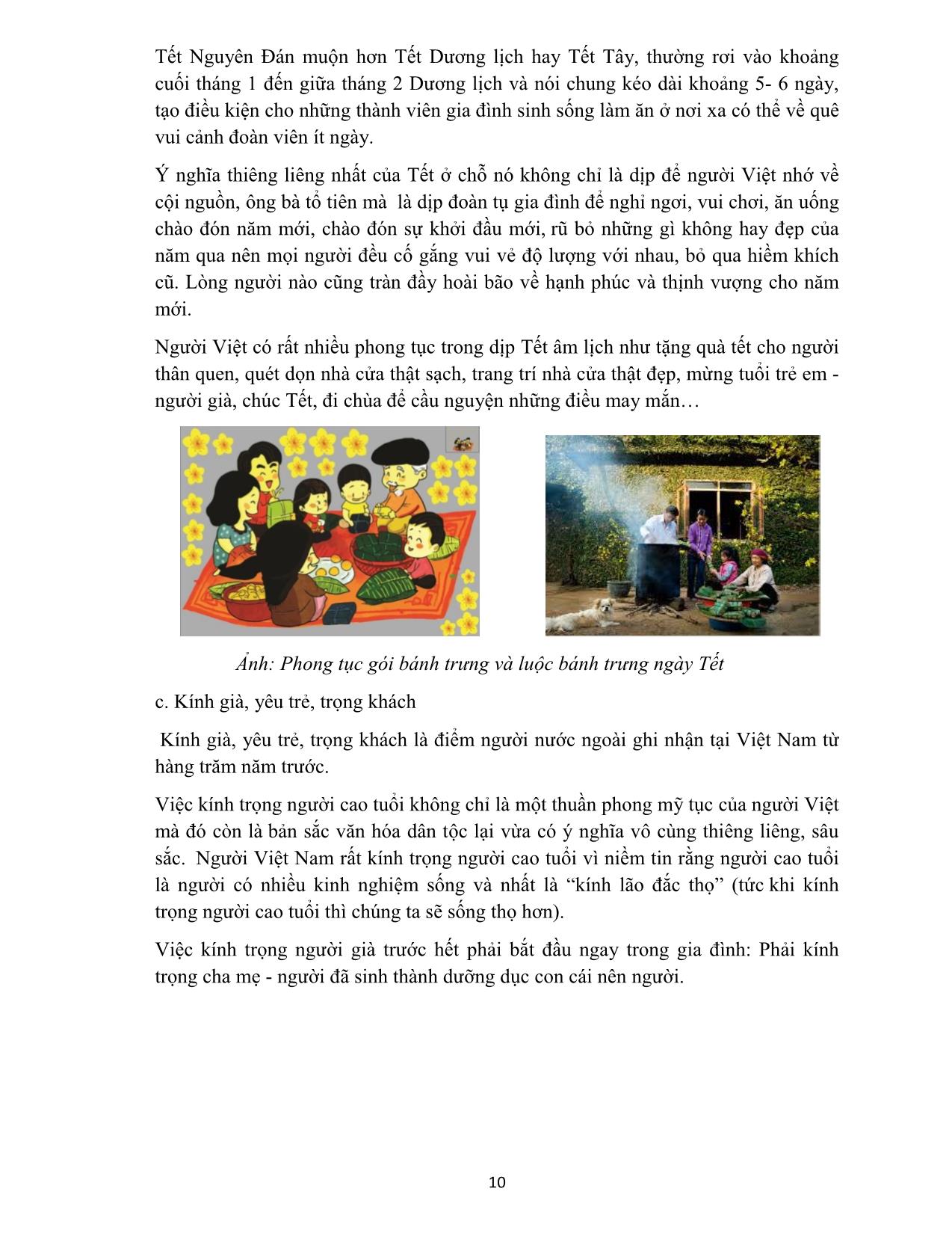 Giáo trình Phong tục tập quán và lễ hội Việt Nam trang 9
