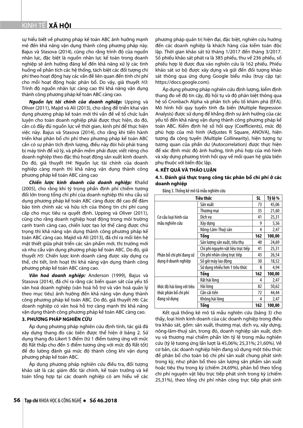 Yếu tố ảnh hưởng đến khả năng vận dụng phương pháp kế toán abc: nghiên cứu trường hợp các doanh nghiệp Việt Nam trang 5