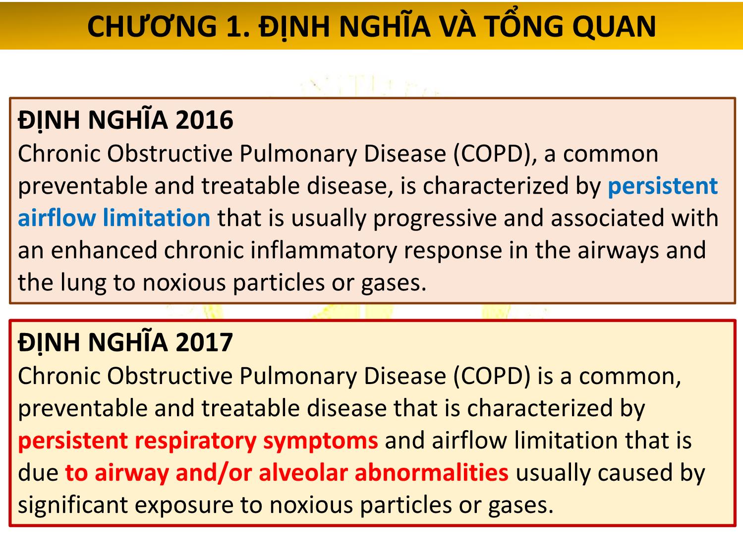 Báo cáo Cập nhật chẩn đoán và điều trị copd theo gold 2017 và các khuyến cáo trang 7