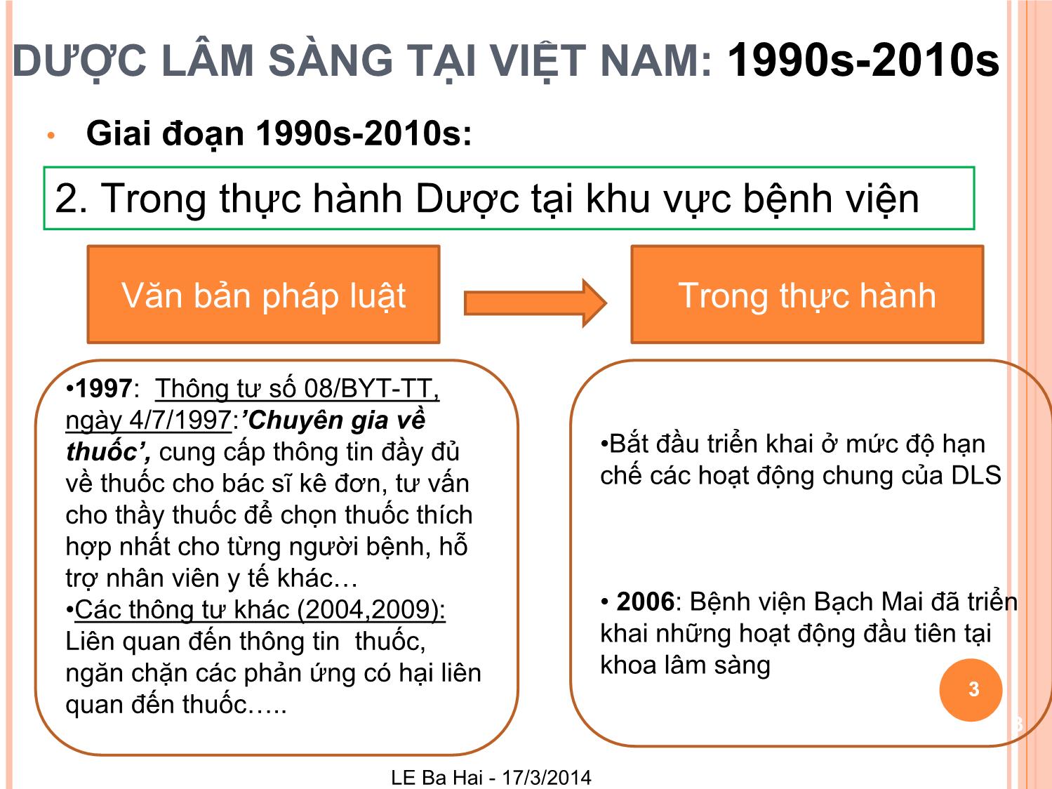 Dược lâm sàng tại bệnh viện Việt Nam: Khảo sát về những dịch vụ đang được triển khai của dược lâm sàng và cơ hội phát triển trang 3