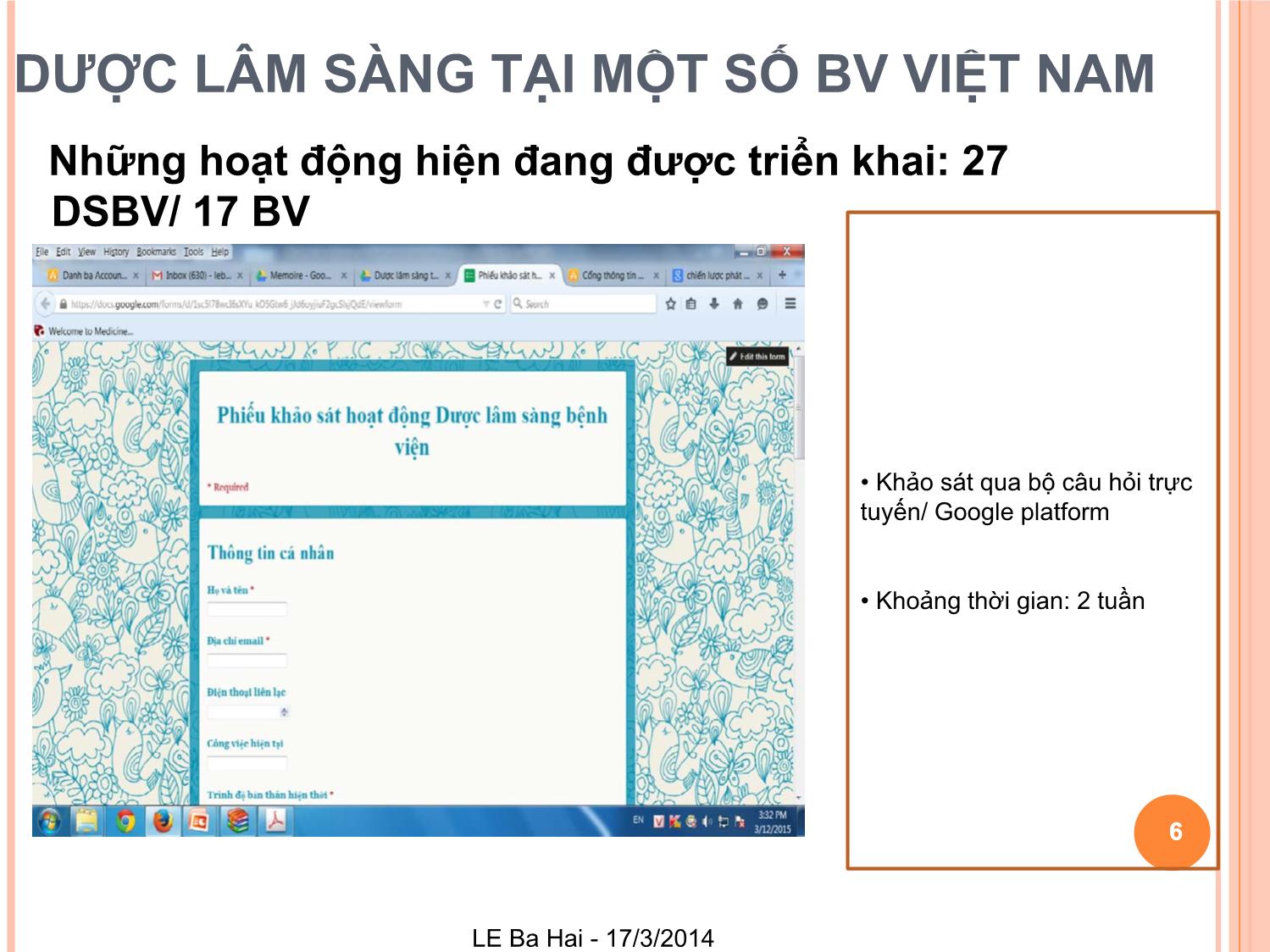 Dược lâm sàng tại bệnh viện Việt Nam: Khảo sát về những dịch vụ đang được triển khai của dược lâm sàng và cơ hội phát triển trang 6