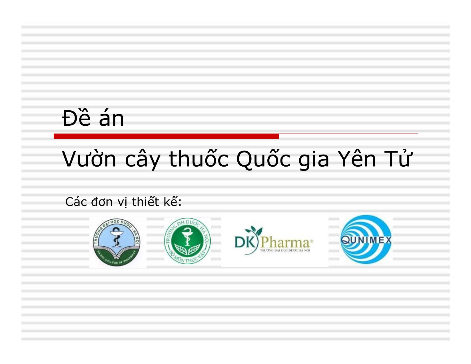 Đề án Vườn cây thuốc Quốc gia Yên Tử trang 1