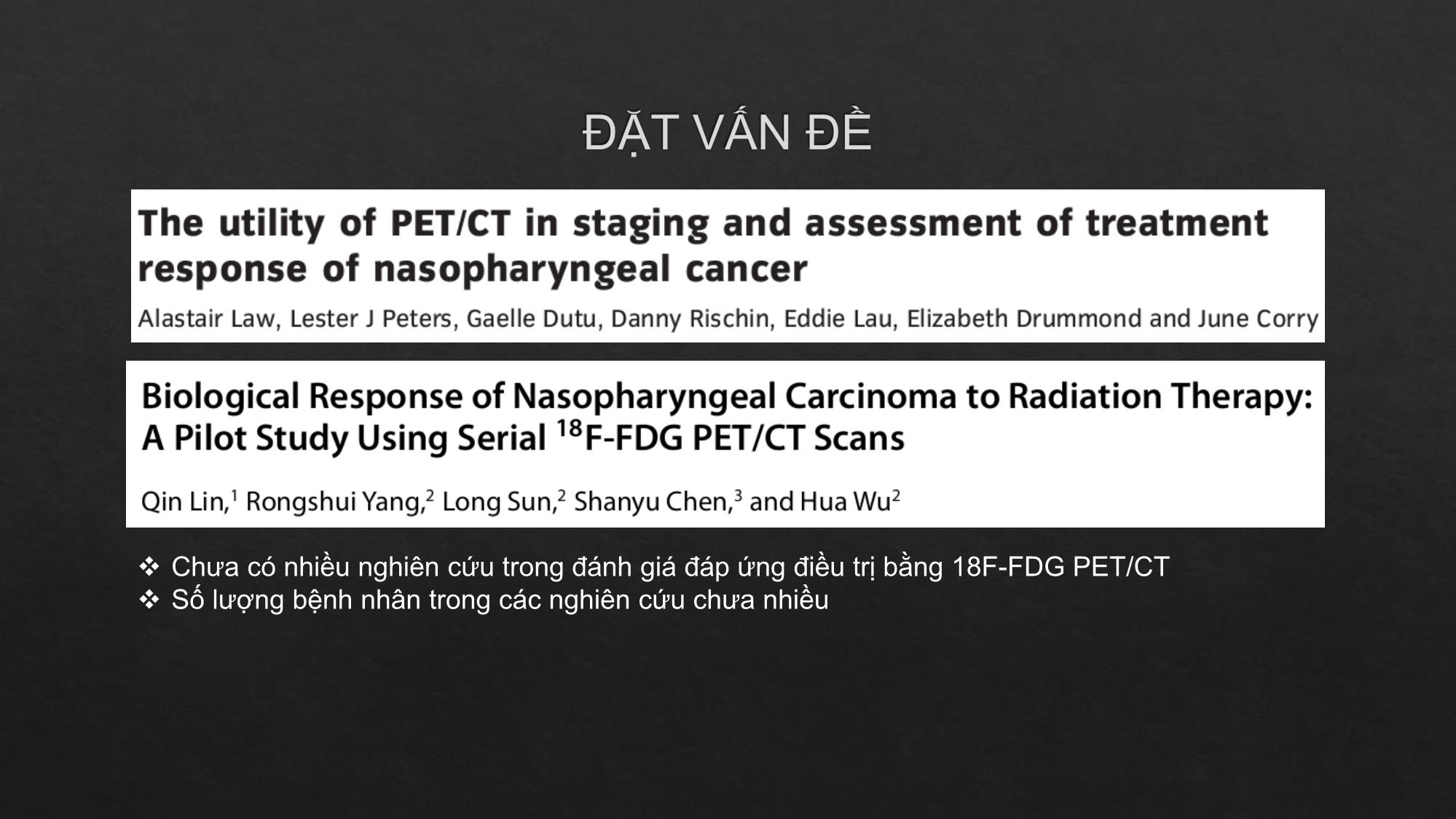 Bước đằu đánh giá đáp ứng điều trị bệnh nhân ung thư vòm họng trên hình ảnh 18f - Fdg pet / ct trang 8