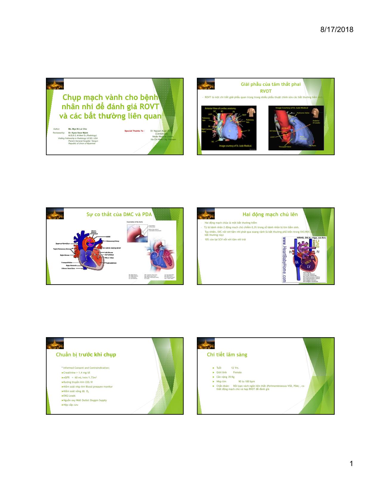 Chụp mạch vành cho bệnh nhân nhi để đánh giá ROVT và các bất thường liên quan trang 1