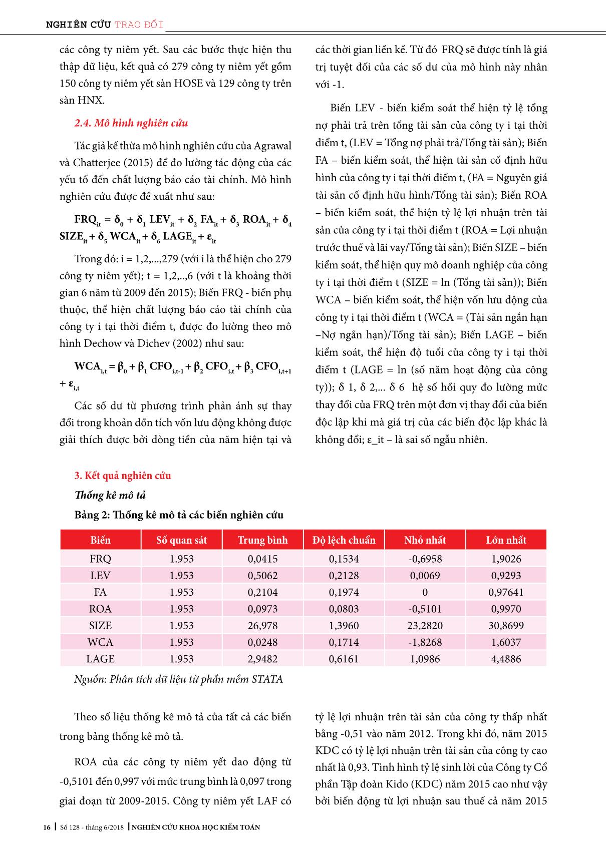 Các yếu tố ảnh hưởng đến chất lượng Báo cáo tài chính: Nghiên cứu thực nghiệm tại Việt Nam trang 4