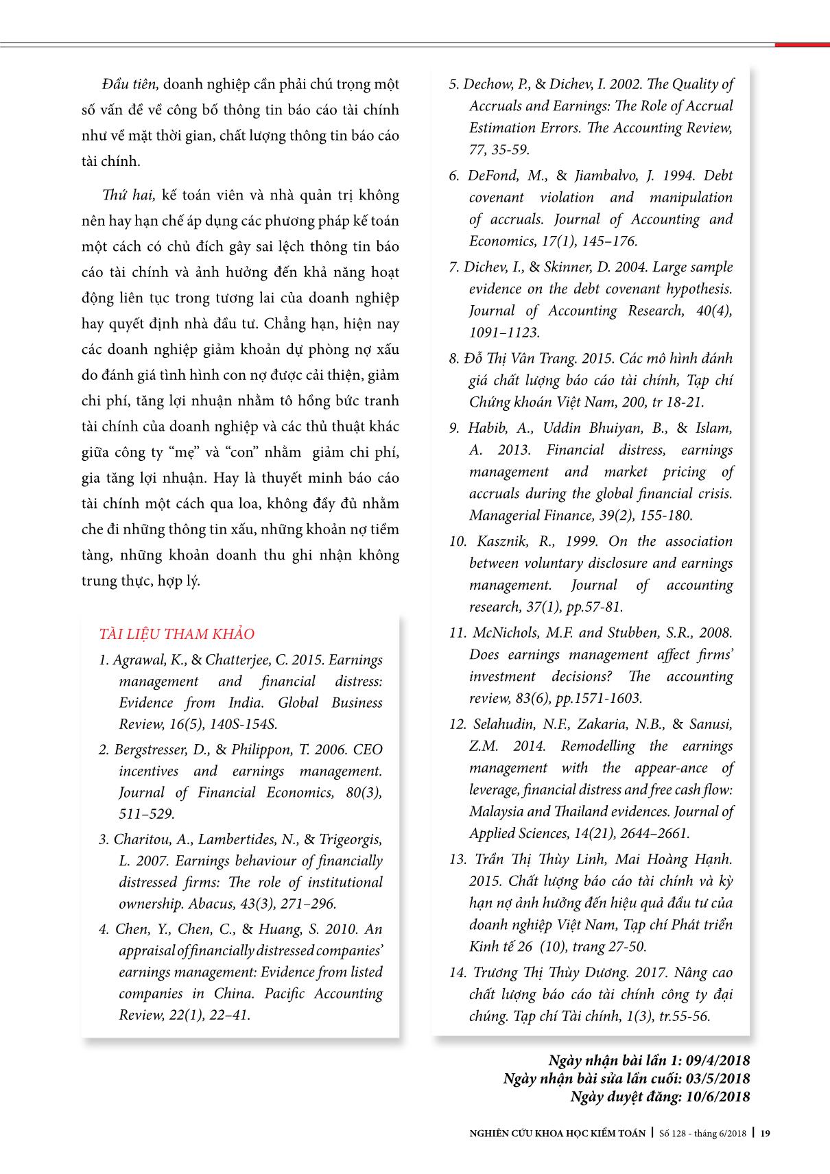 Các yếu tố ảnh hưởng đến chất lượng Báo cáo tài chính: Nghiên cứu thực nghiệm tại Việt Nam trang 7