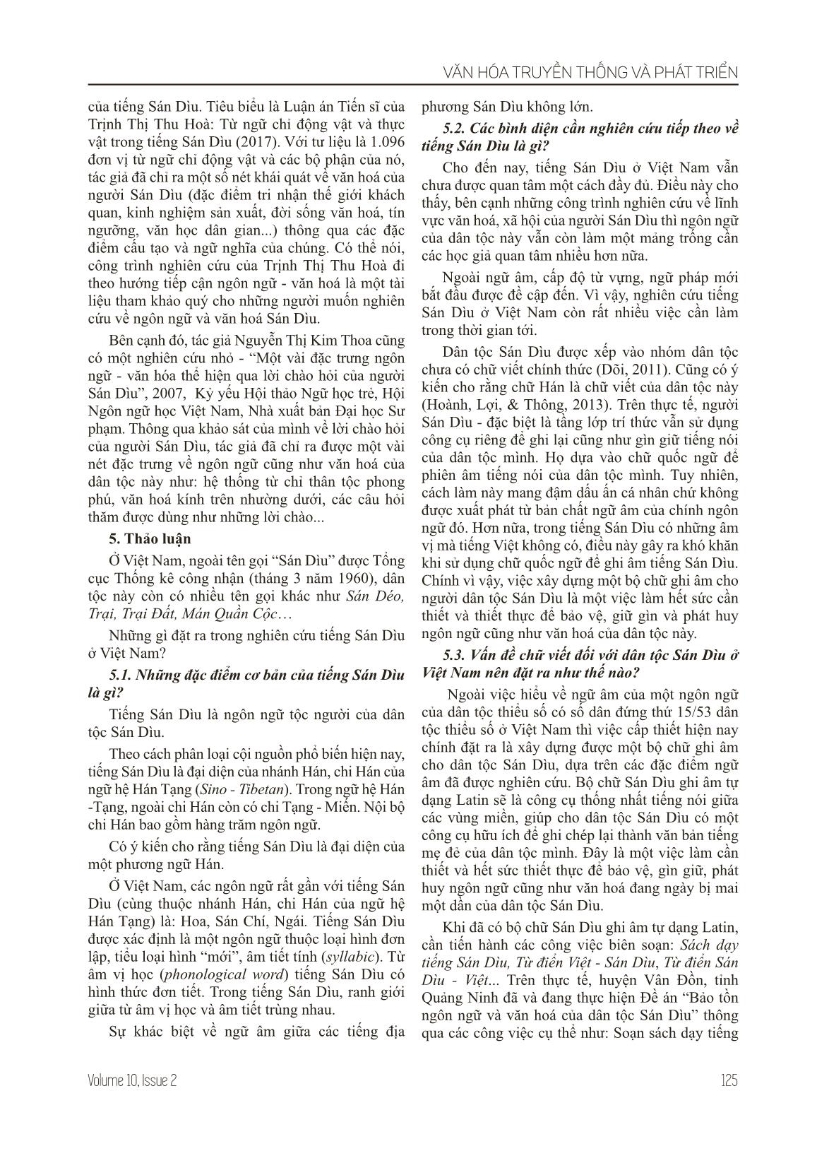 Những vấn đề đặt ra trong nghiên cứu tiếng Sán Dìu ở Việt Nam hiện nay trang 4