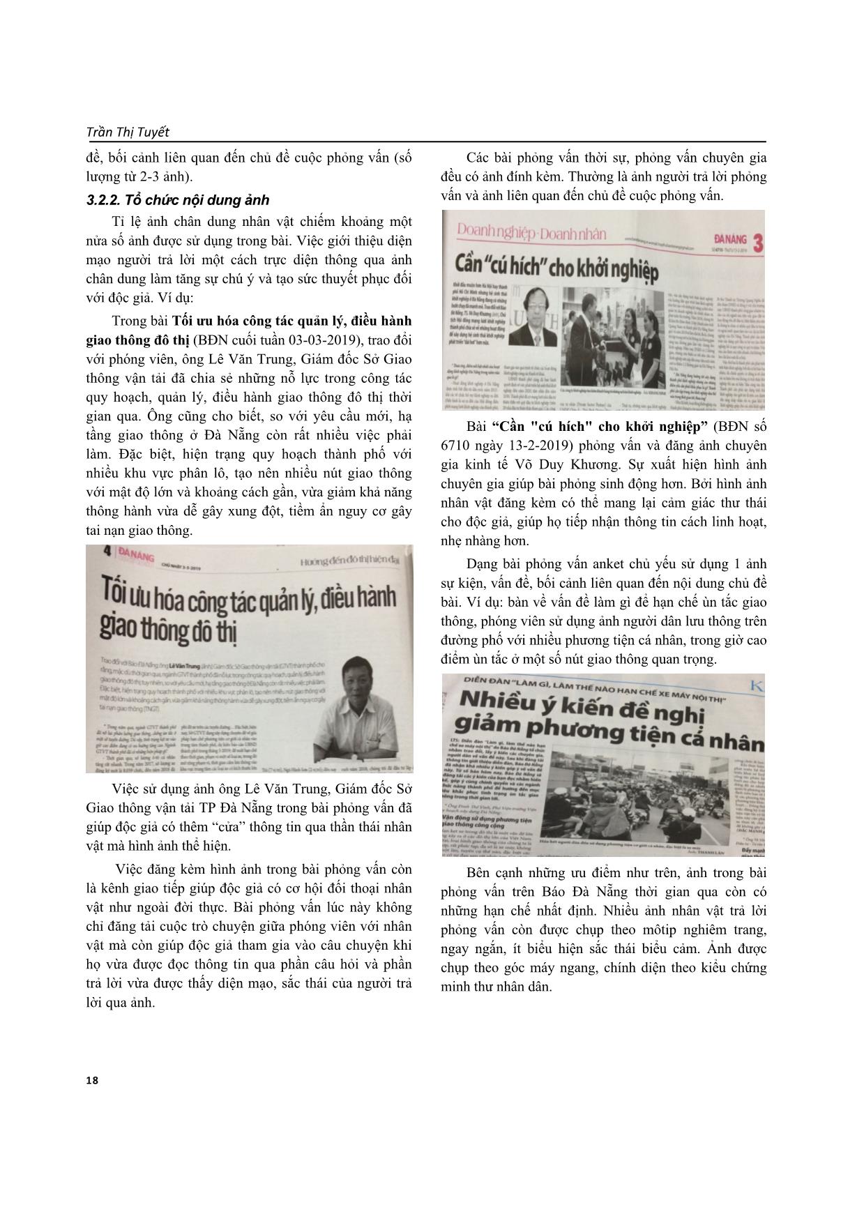 Thông tin bổ trợ ở box và ảnh trong tác phẩm phỏng vấn trên báo Đà Nẵng trang 7