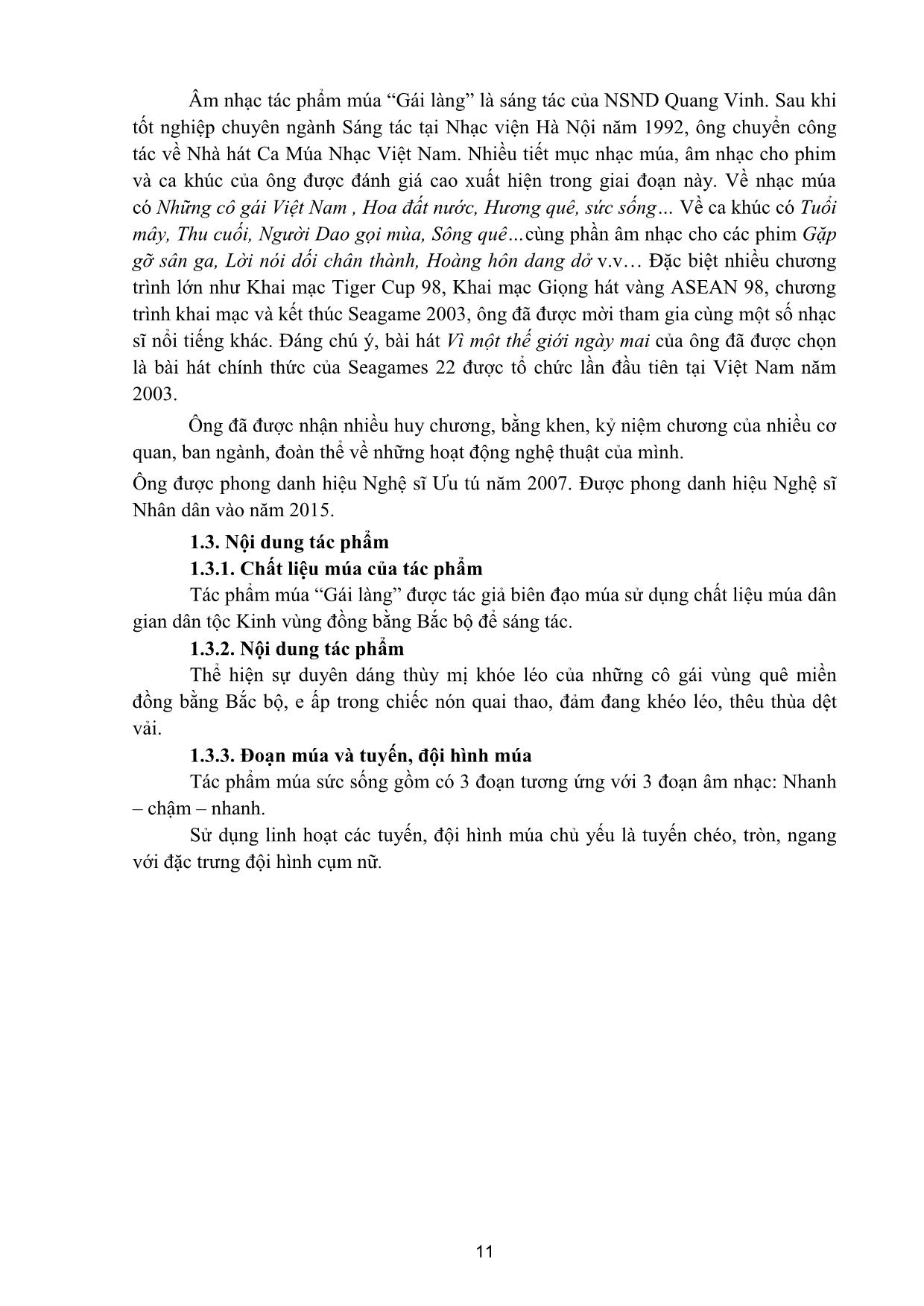 Giáo trình Thực hành biểu diễn tác phẩm múa tập thể trang 10