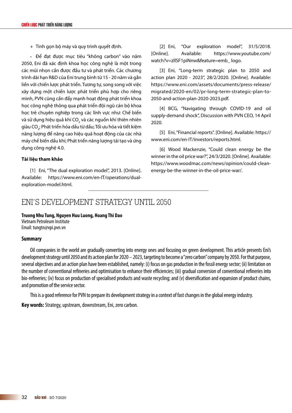 Chiến lược phát triển của ENI đến năm 2050 trang 8