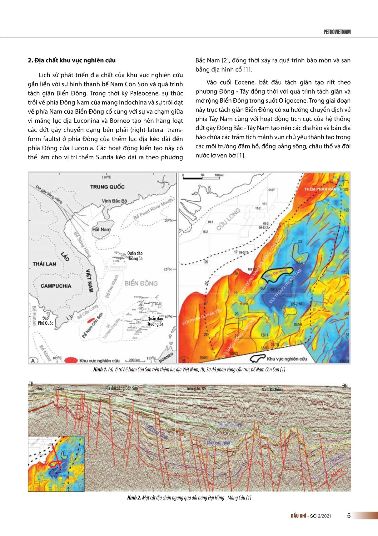 Đặc điểm trầm tích Oligocene khu vực lô 05-1(a) bể Nam Côn Sơn trang 2