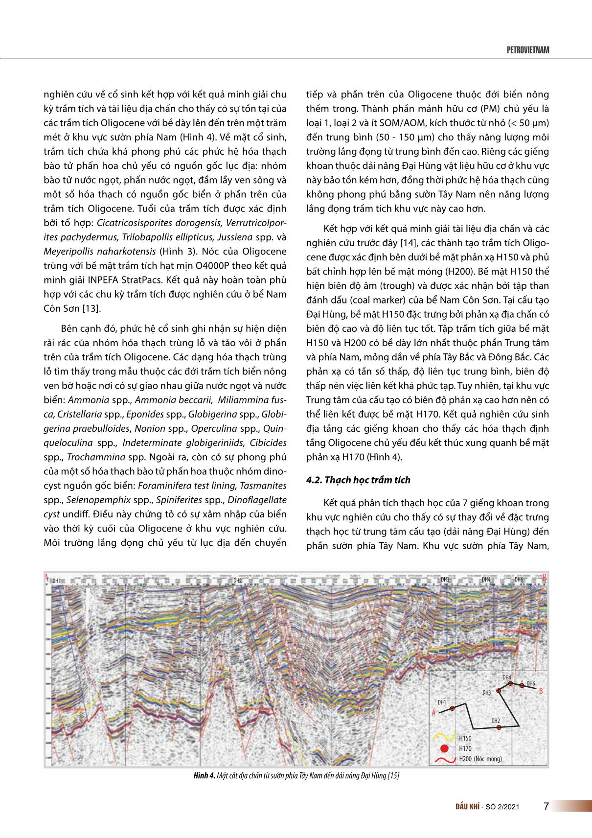 Đặc điểm trầm tích Oligocene khu vực lô 05-1(a) bể Nam Côn Sơn trang 4