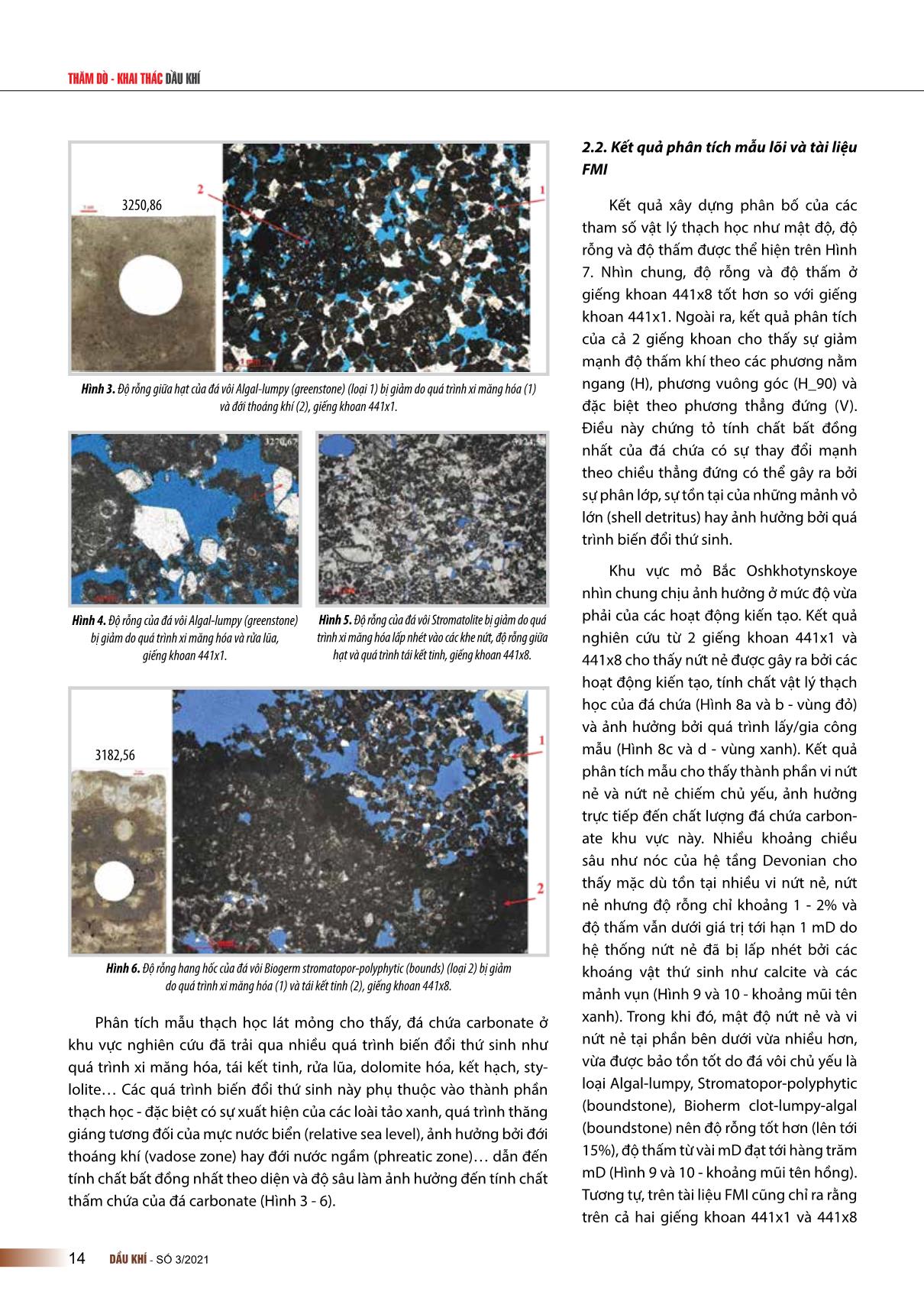 Đặc trưng vật lý thạch học của đá chứa carbonate tuổi devonian mỏ Bắc Oshkhotynskoye, liên bang Nga trang 4