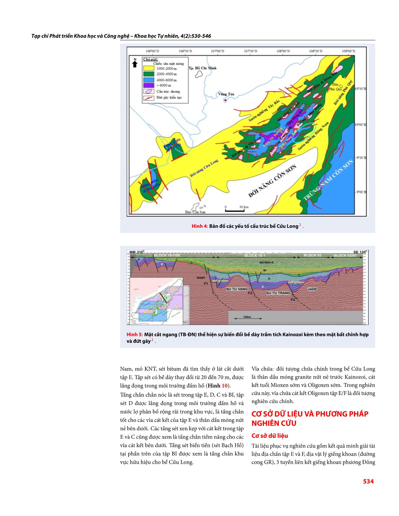 Môi trường lắng đọng tập E trầm tích Oligoxen và dự báo phân bố thân cát khu vực Đông Nam bể Cửu Long trang 5