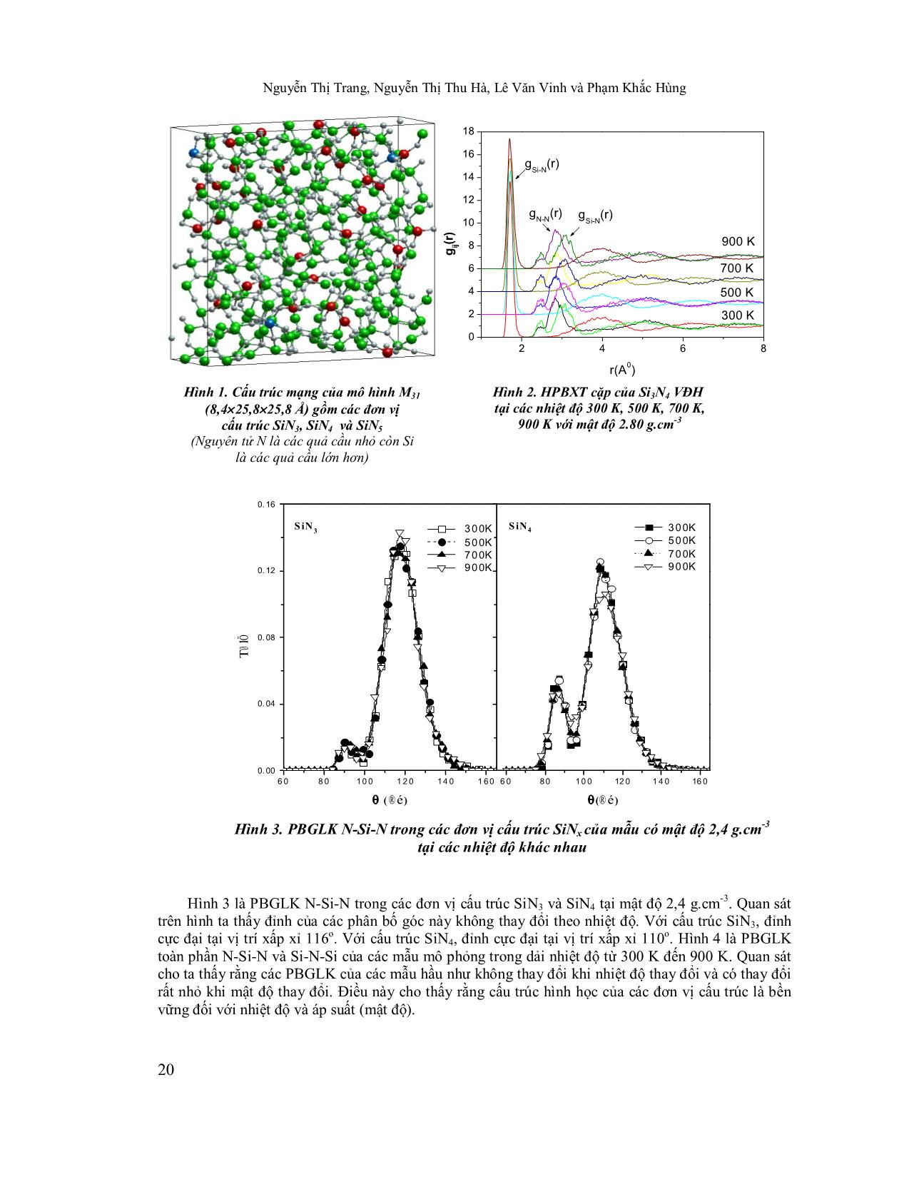 Nghiên cứu ảnh hưởng của nhiệt độ ủ lên cấu trúc và cơ tính của vật liệu N₃O₄ bằng phương pháp mô phỏng trang 4