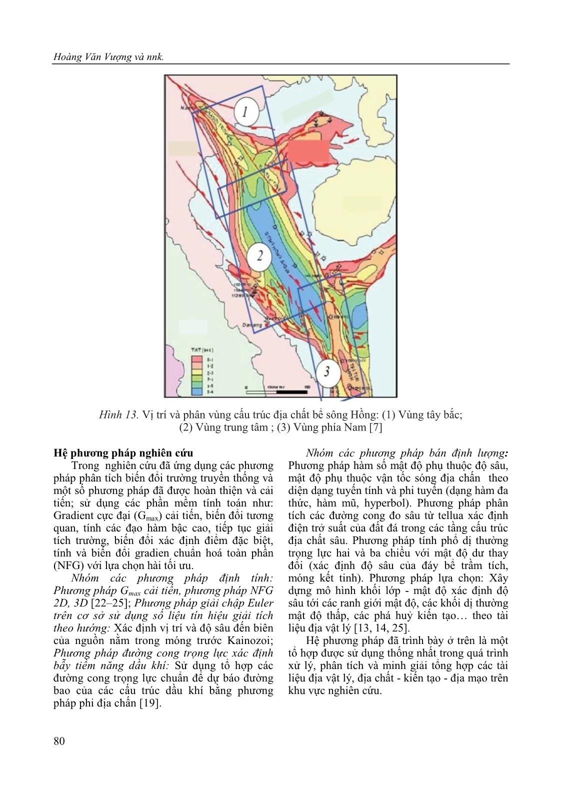 Nghiên cứu cấu trúc địa chất sâu và dự báo một số khu vực có triển vọng dầu khí thuộc dải ven biển châu thổ sông Hồng theo tài liệu địa vật lý trang 10