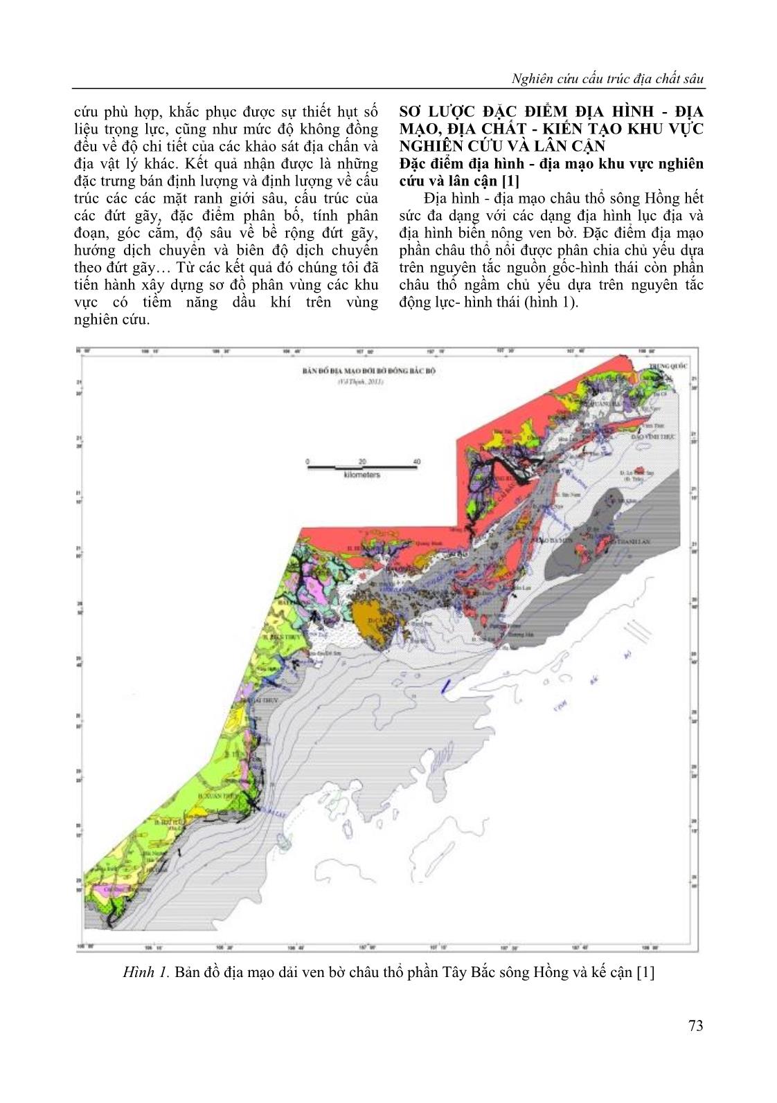 Nghiên cứu cấu trúc địa chất sâu và dự báo một số khu vực có triển vọng dầu khí thuộc dải ven biển châu thổ sông Hồng theo tài liệu địa vật lý trang 3