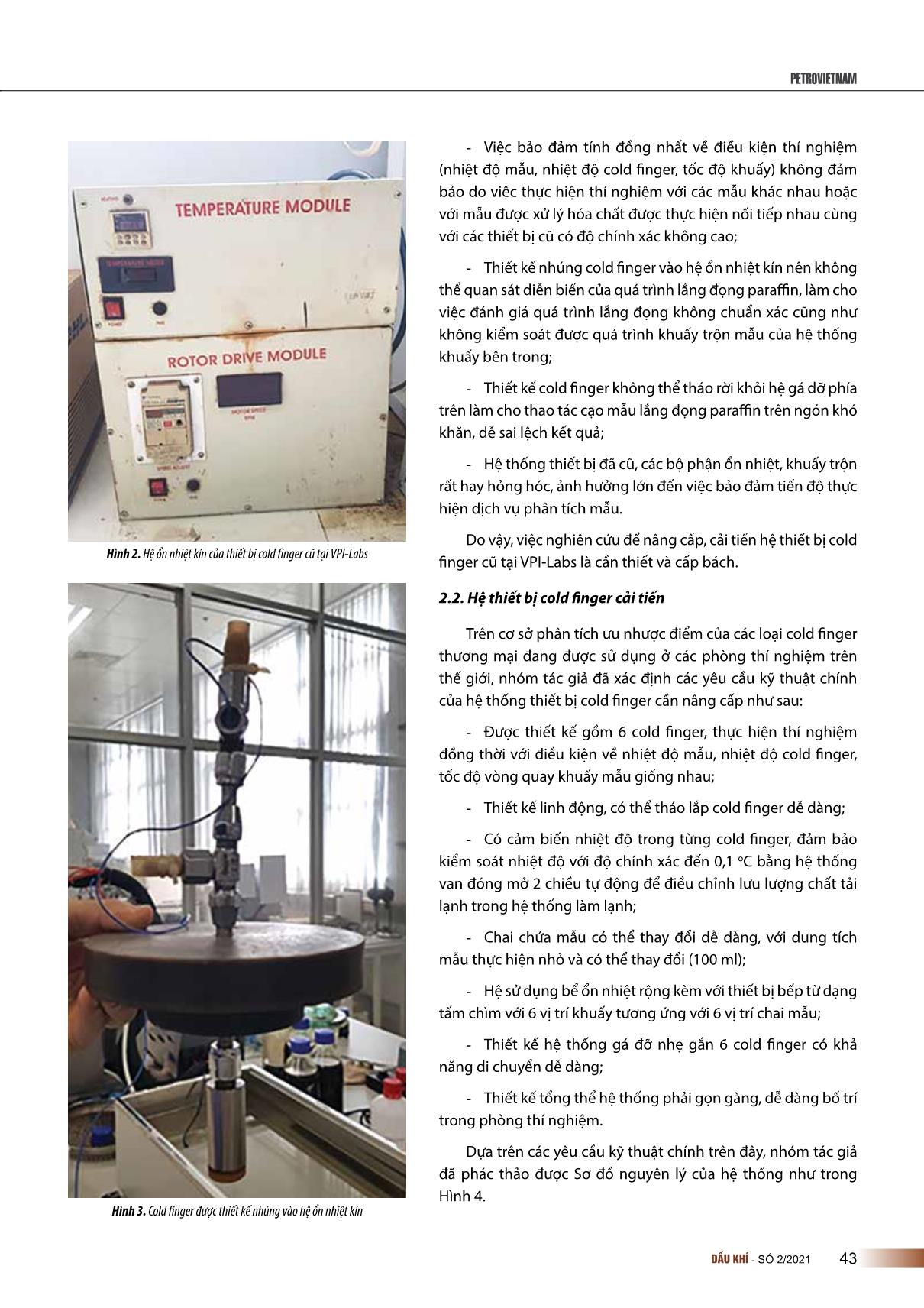 Nghiên cứu, chế tạo hệ thiết bị thí nghiệm dùng để xác định tốc độ lắng đọng paraffin trong dầu thô (cold finger) trang 3