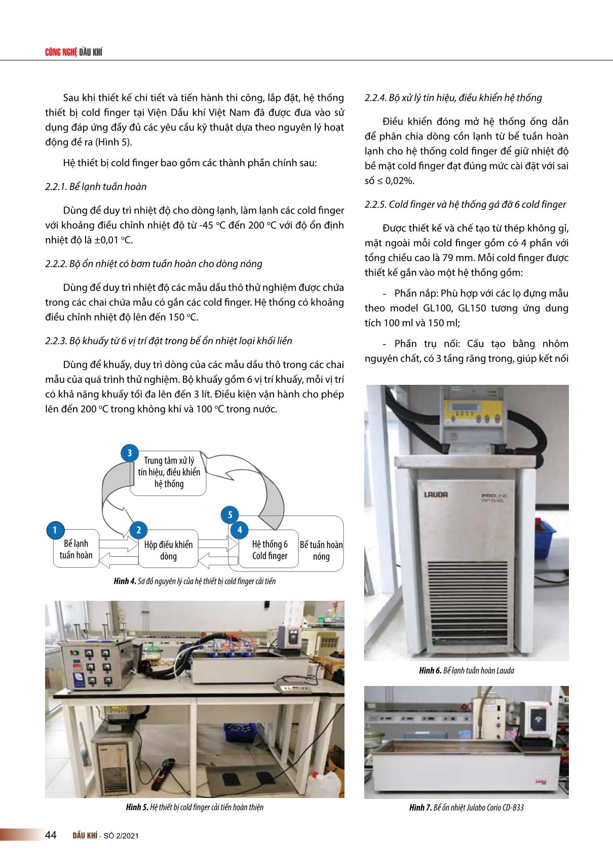 Nghiên cứu, chế tạo hệ thiết bị thí nghiệm dùng để xác định tốc độ lắng đọng paraffin trong dầu thô (cold finger) trang 4