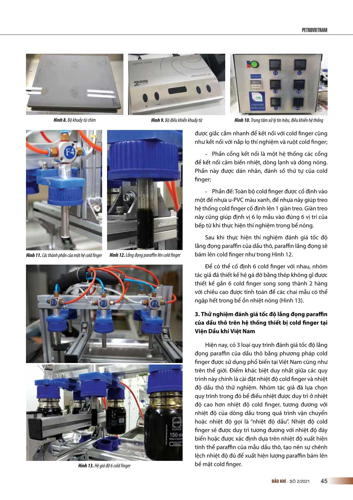 Nghiên cứu, chế tạo hệ thiết bị thí nghiệm dùng để xác định tốc độ lắng đọng paraffin trong dầu thô (cold finger) trang 5