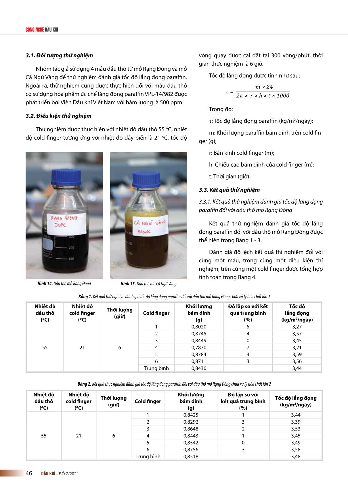 Nghiên cứu, chế tạo hệ thiết bị thí nghiệm dùng để xác định tốc độ lắng đọng paraffin trong dầu thô (cold finger) trang 6