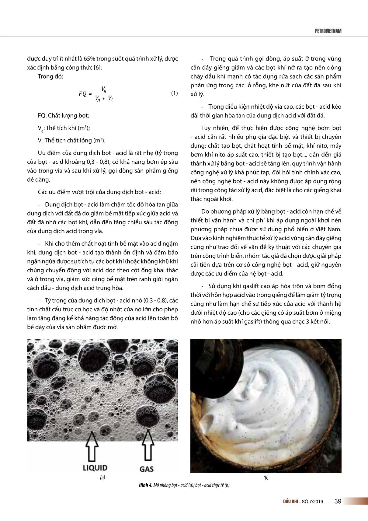 Nghiên cứu sử dụng khí gaslift cao áp tạo hệ bọt - acid xử lý vùng cận đáy giếng tại mỏ Bạch Hổ trang 3