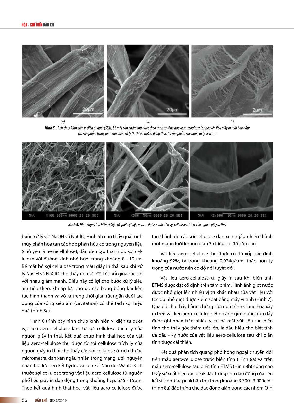 Nghiên cứu tổng hợp và đánh giá vật liệu siêu xốp ứng dụng xử lý dầu tràn dựa trên cellulose tự nhiên trích ly từ giấy in thải trang 5
