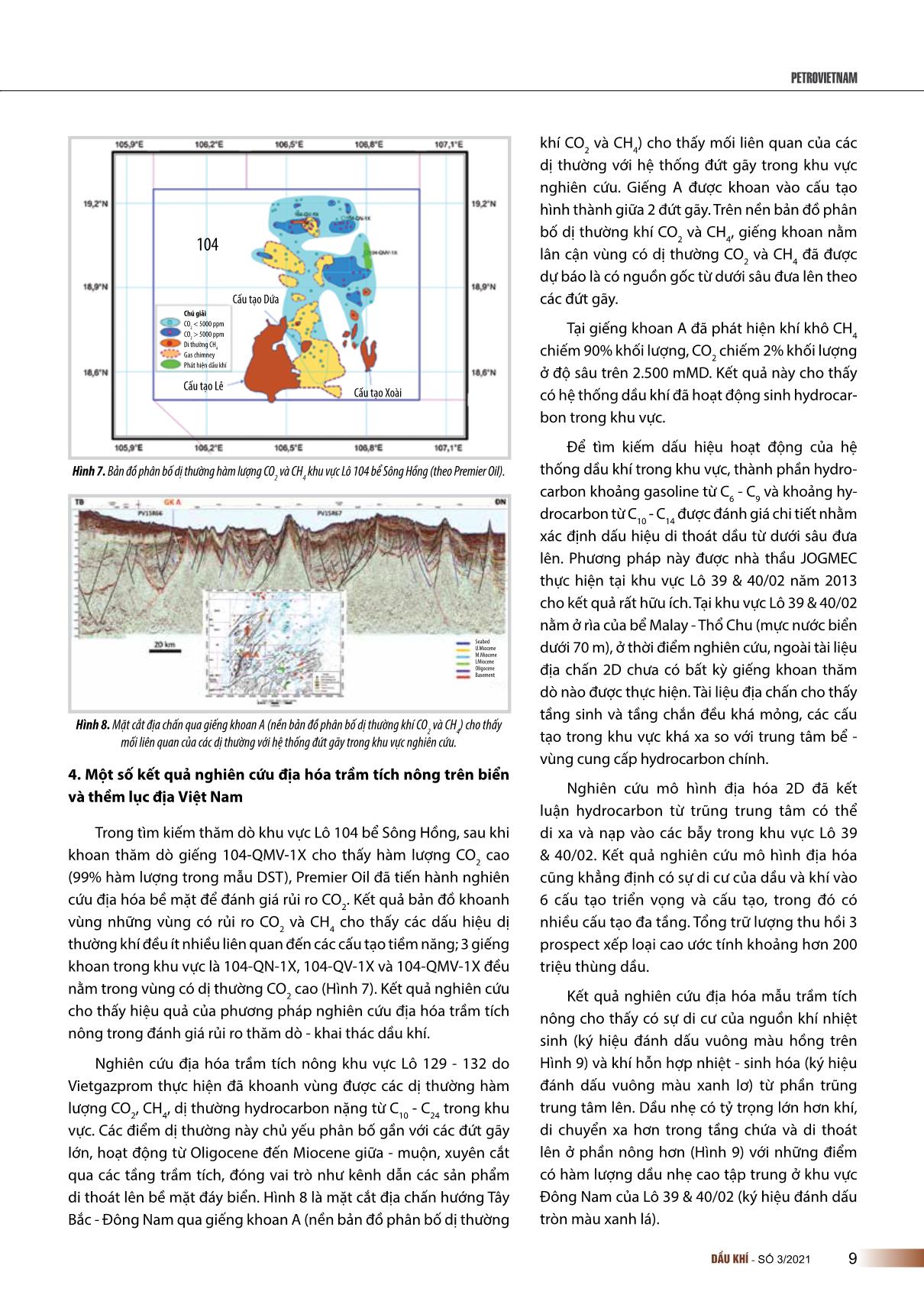 Ứng dụng nghiên cứu địa hóa trầm tích nông trong tìm kiếm thăm dò dầu khí trên biển và thềm lục địa Việt Nam trang 6