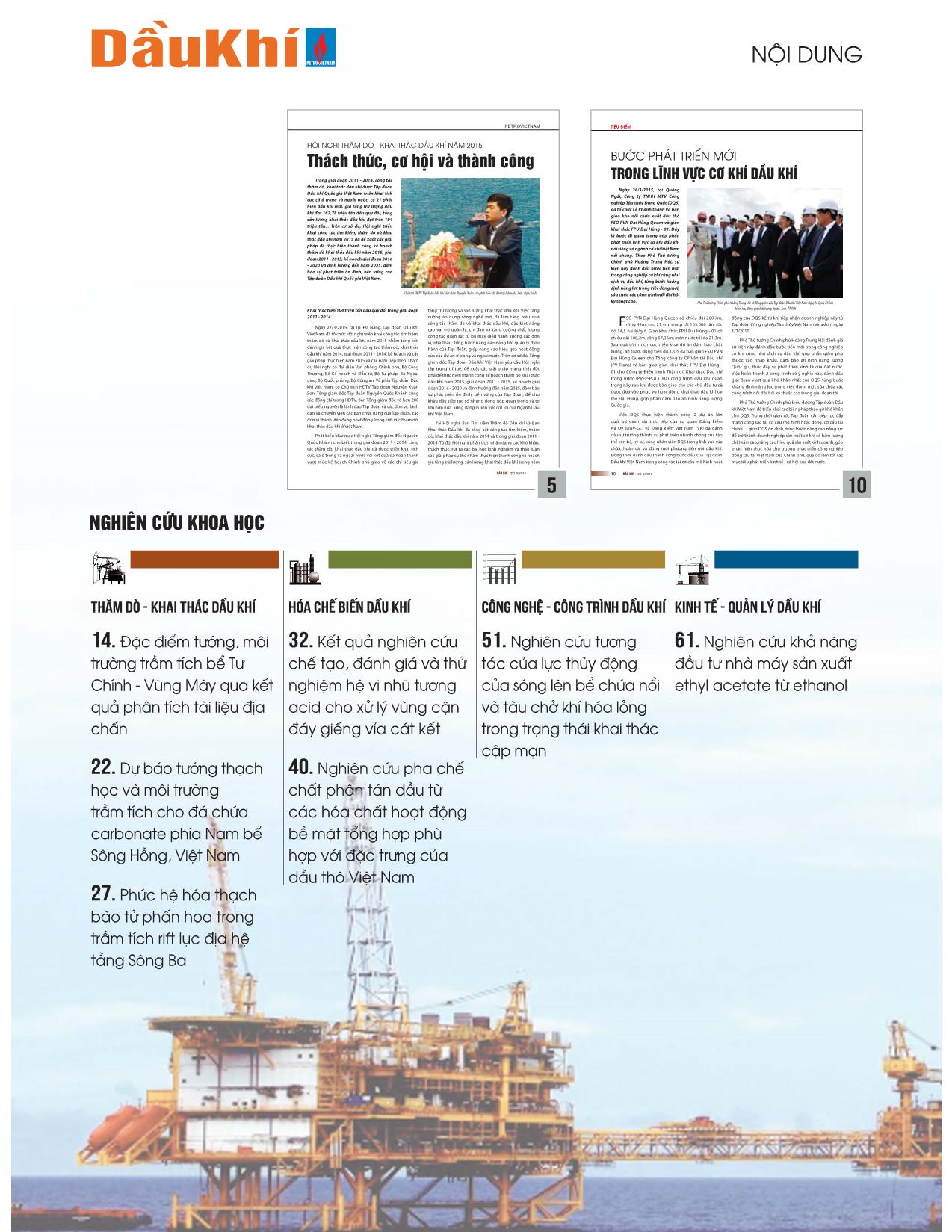 Tạp chí Dầu khí - Số 3 năm 2015 trang 3