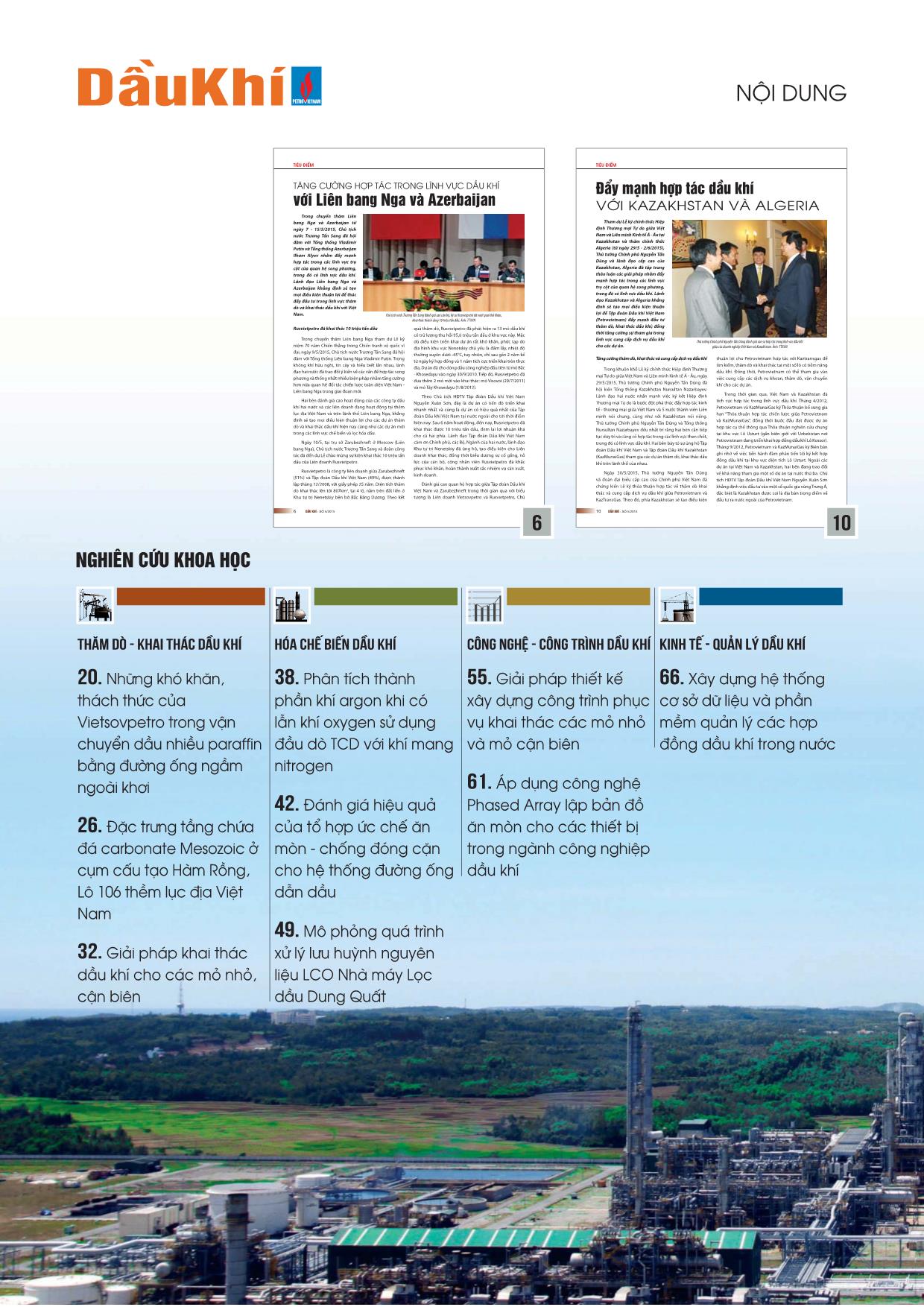Tạp chí Dầu khí - Số 5 năm 2015 trang 3