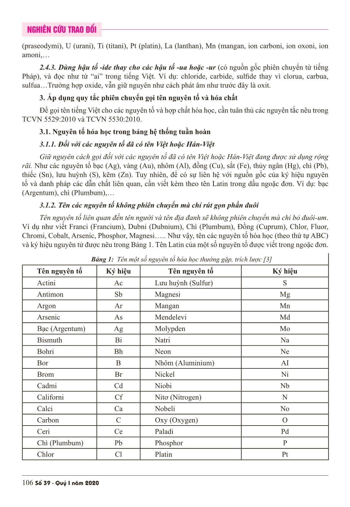 Áp dụng các quy tắc phiên chuyển và danh pháp iupac vào danh pháp hóa học Việt Nam trang 4