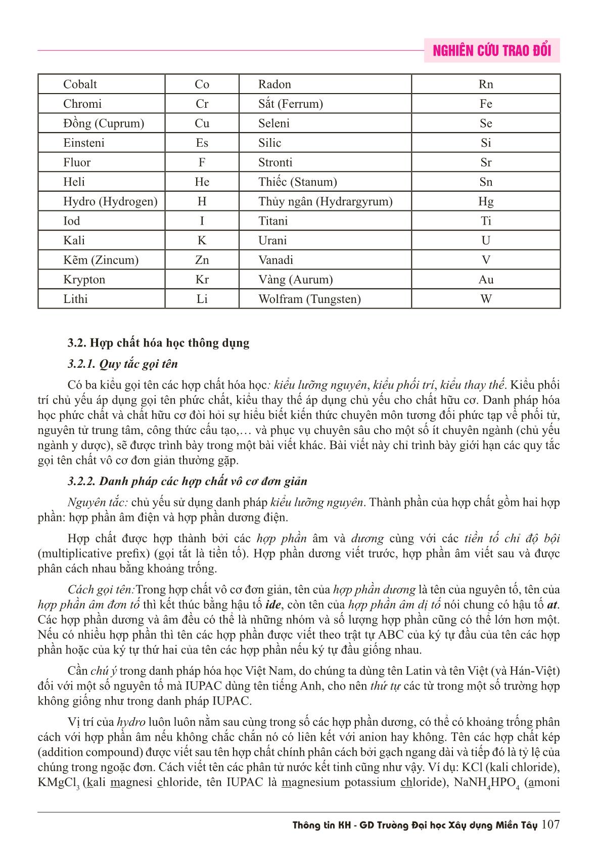 Áp dụng các quy tắc phiên chuyển và danh pháp iupac vào danh pháp hóa học Việt Nam trang 5