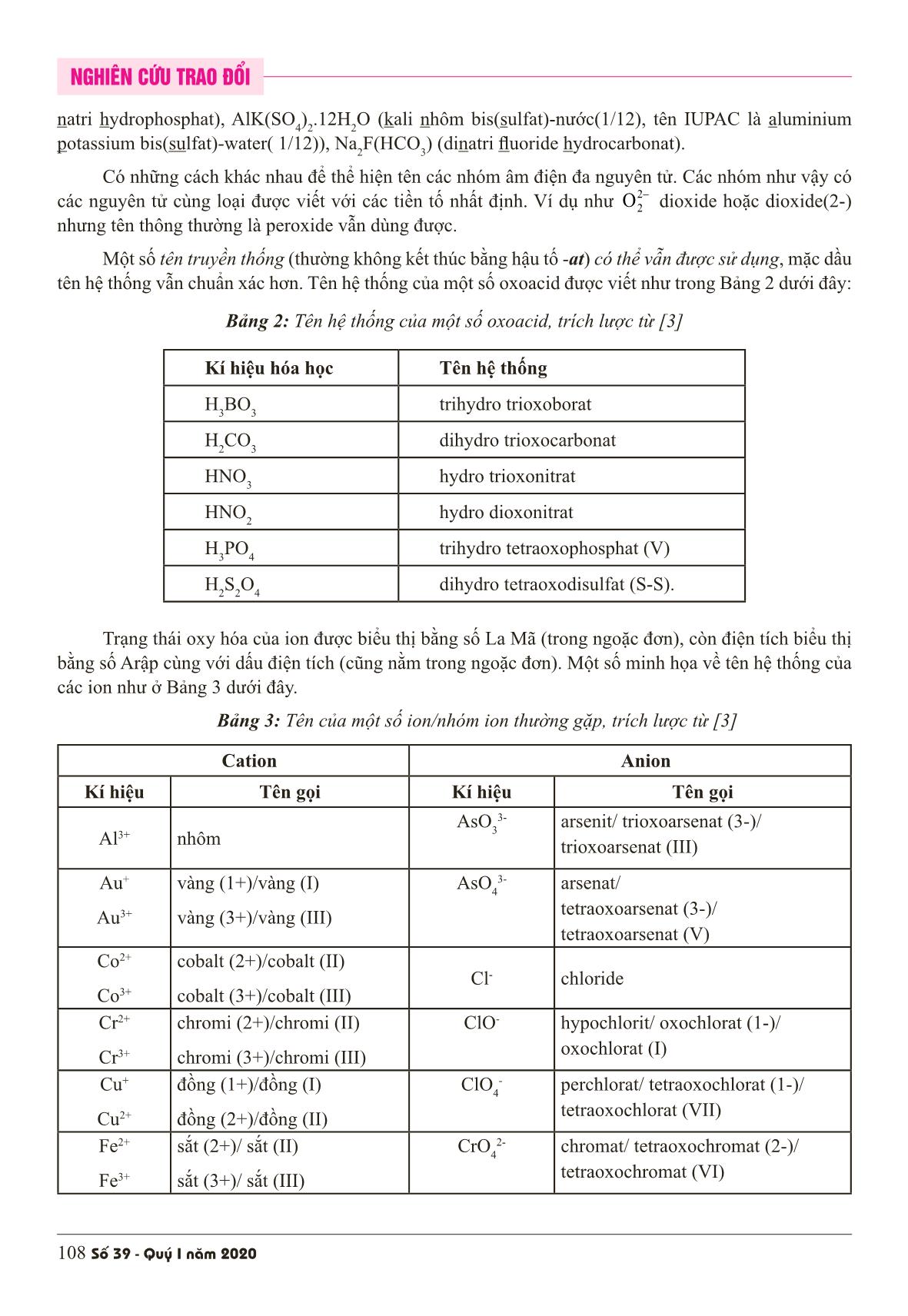 Áp dụng các quy tắc phiên chuyển và danh pháp iupac vào danh pháp hóa học Việt Nam trang 6