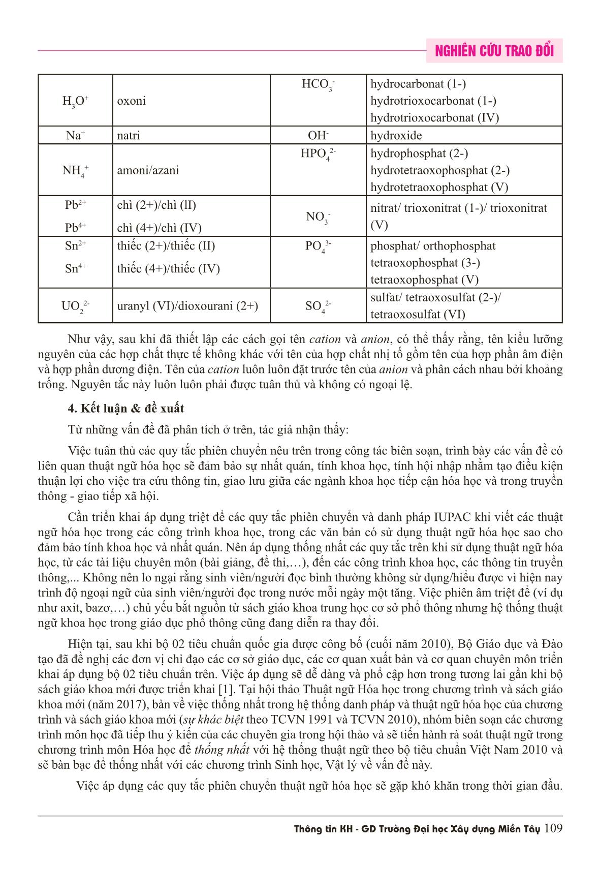Áp dụng các quy tắc phiên chuyển và danh pháp iupac vào danh pháp hóa học Việt Nam trang 7